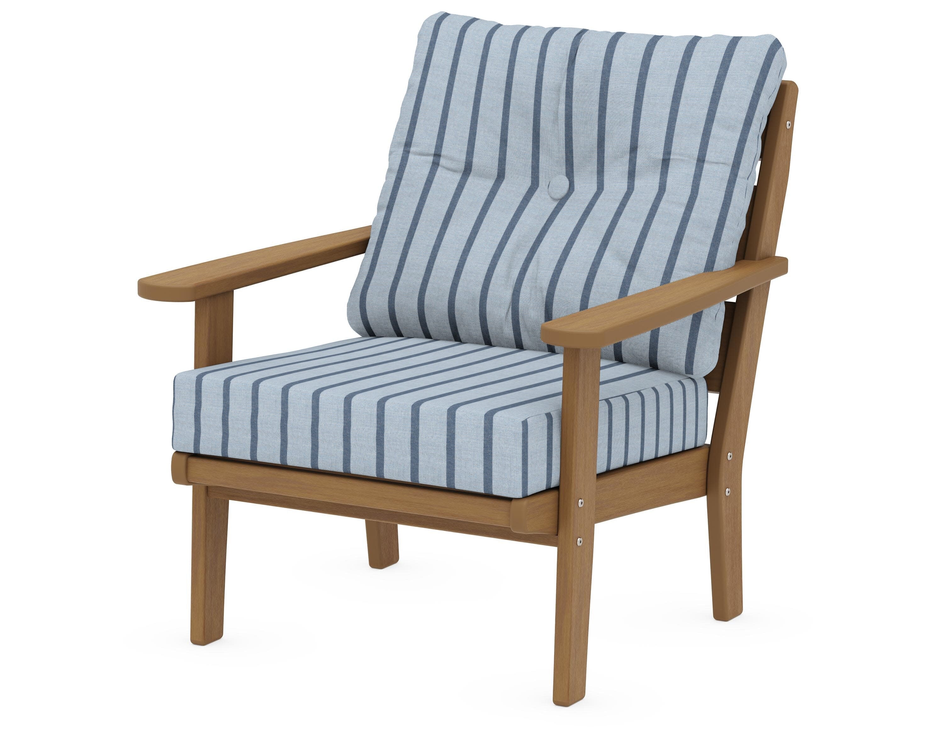 Lakeside Deep Seating Chair in Natural / Unwind Sky