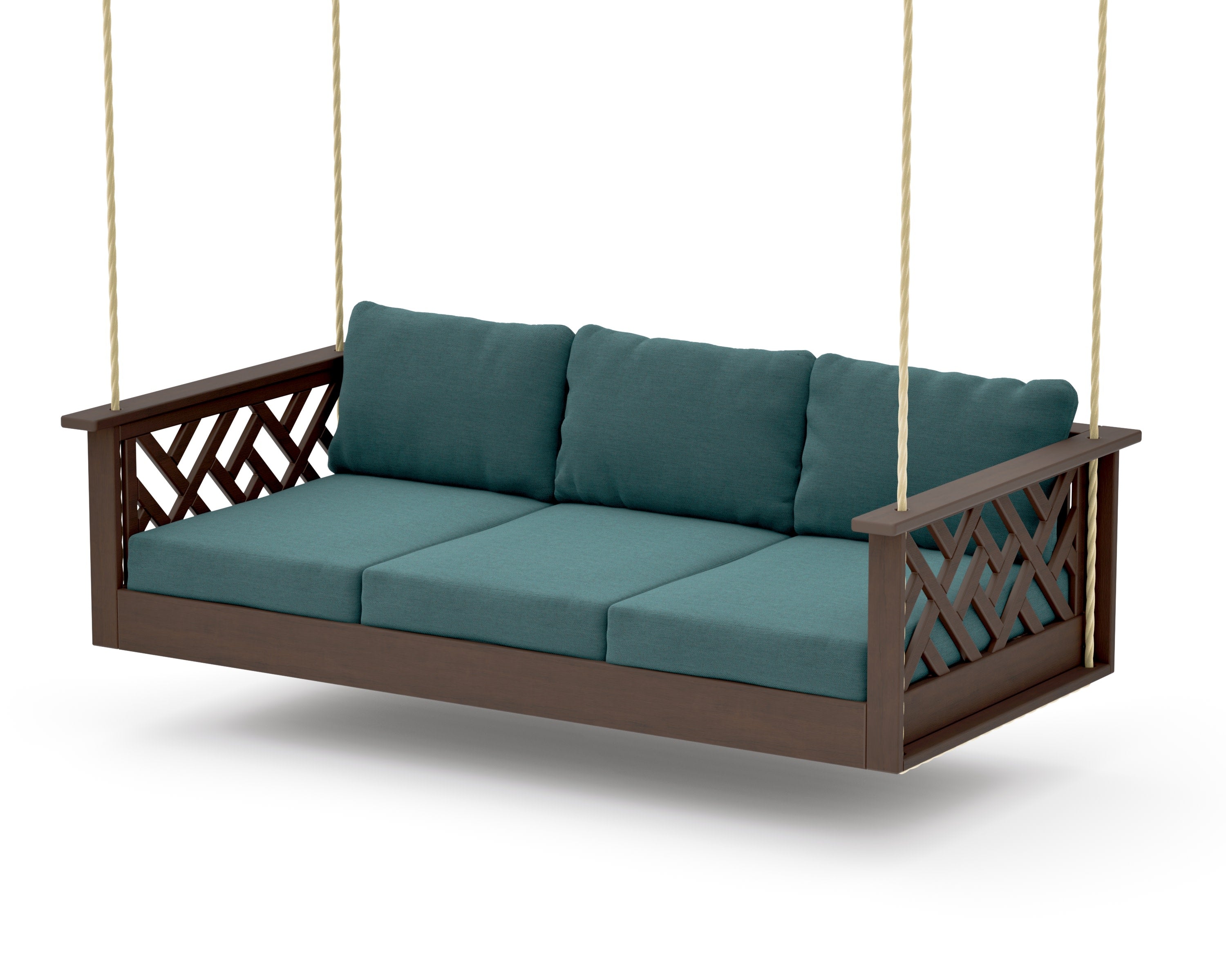 Chippendale Daybed Swing in Kona / Ocean Teal