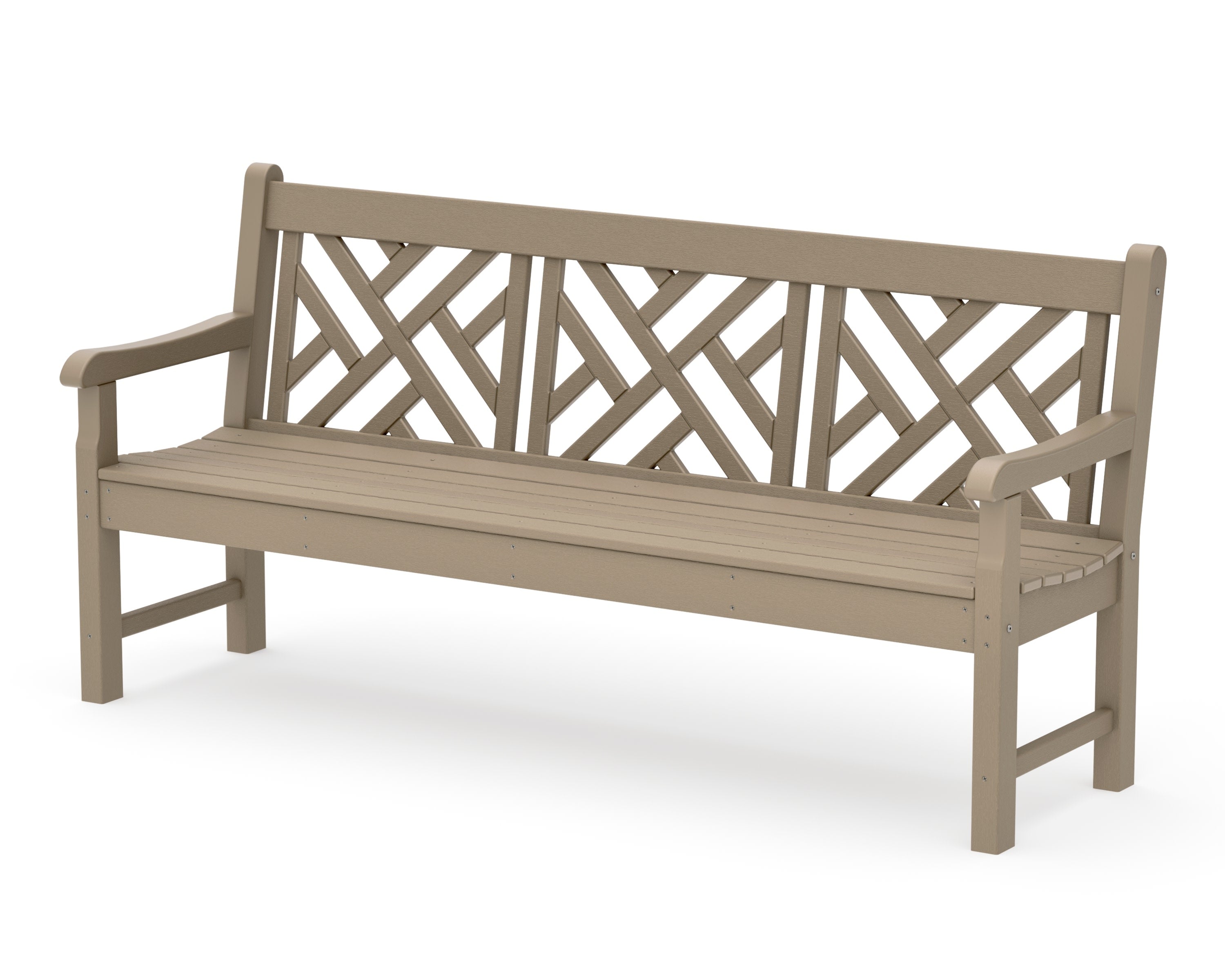 Rockford 72" Chippendale Bench in Vintage Sahara