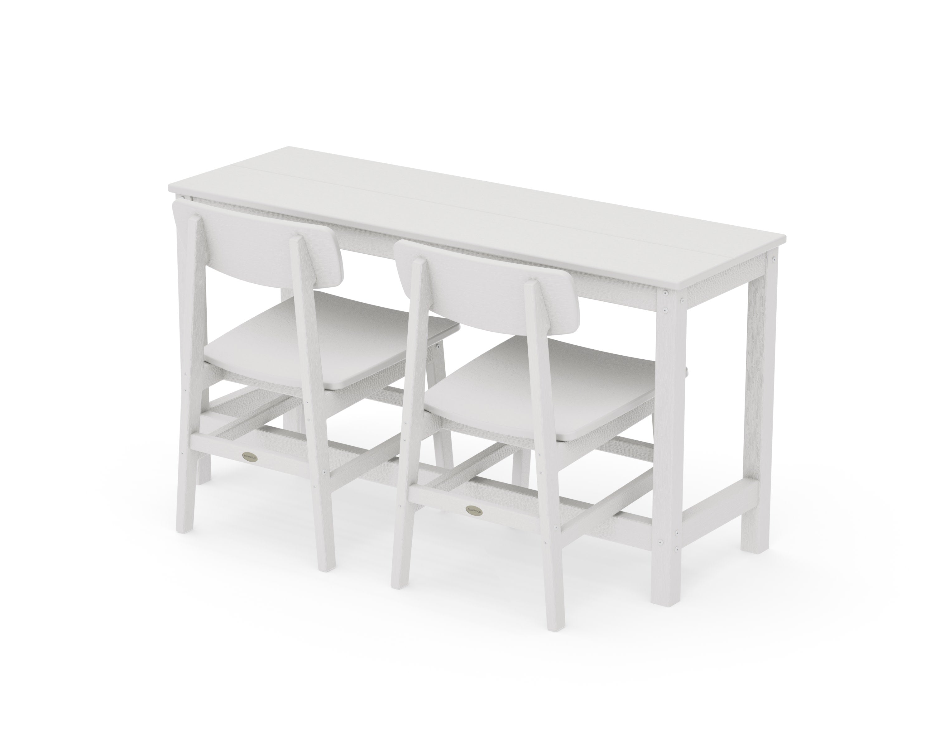 Modern Studio Urban Chair 3-Piece Balcony Set in Vintage White