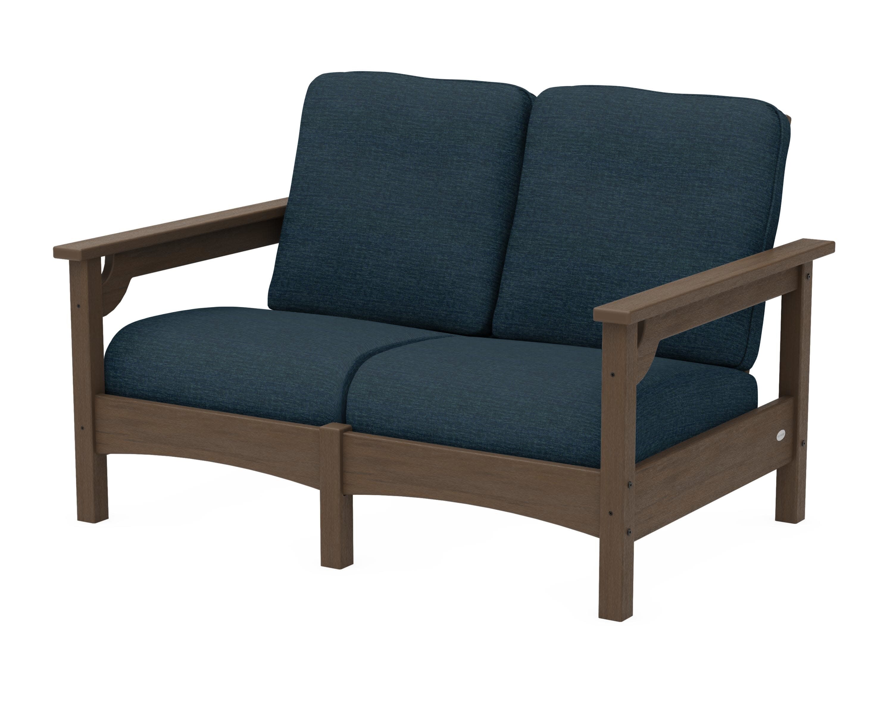 Club Loveseat in Kona / Platform Indigo