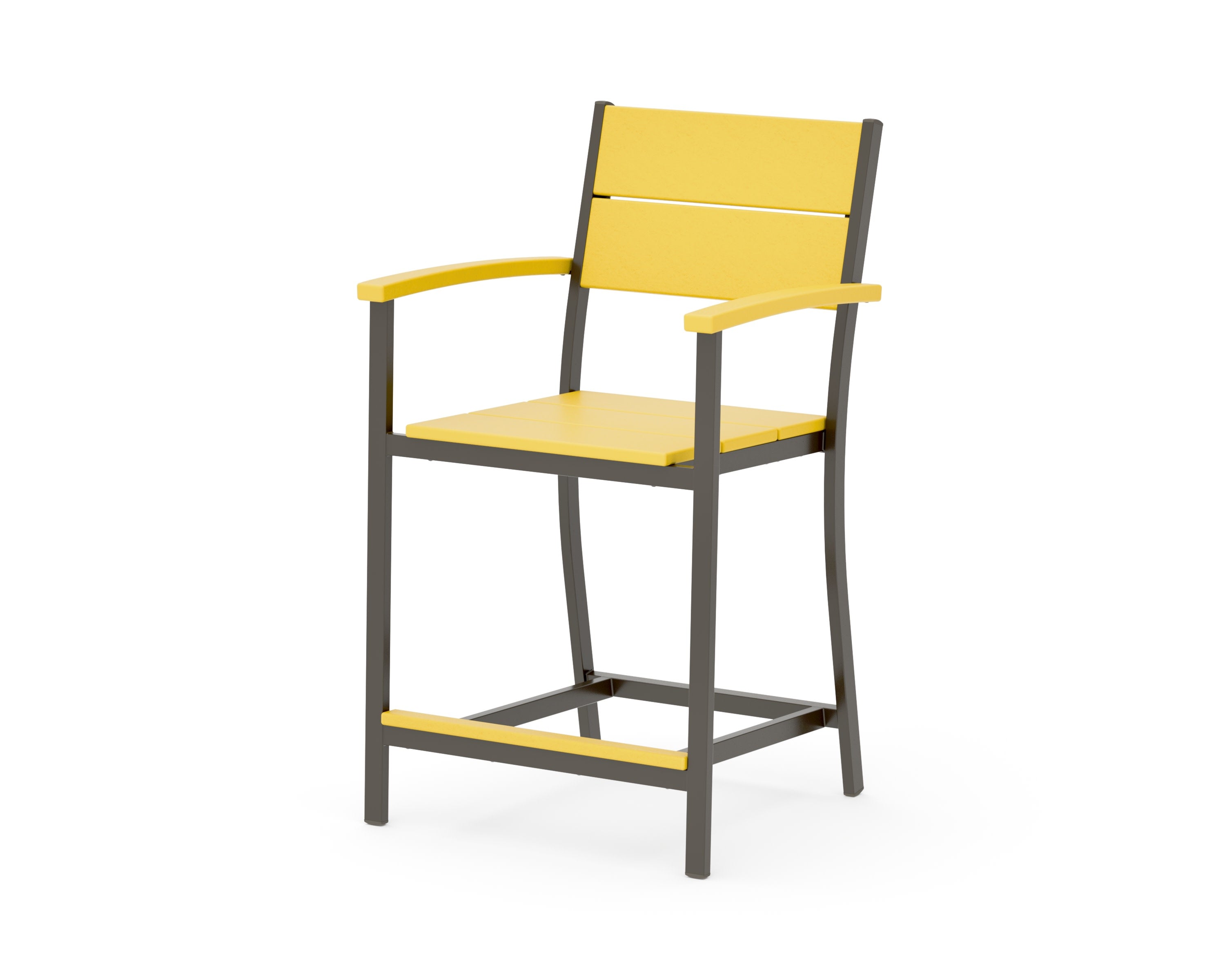 Main Street Counter Arm Chair in Bronze / Lemon