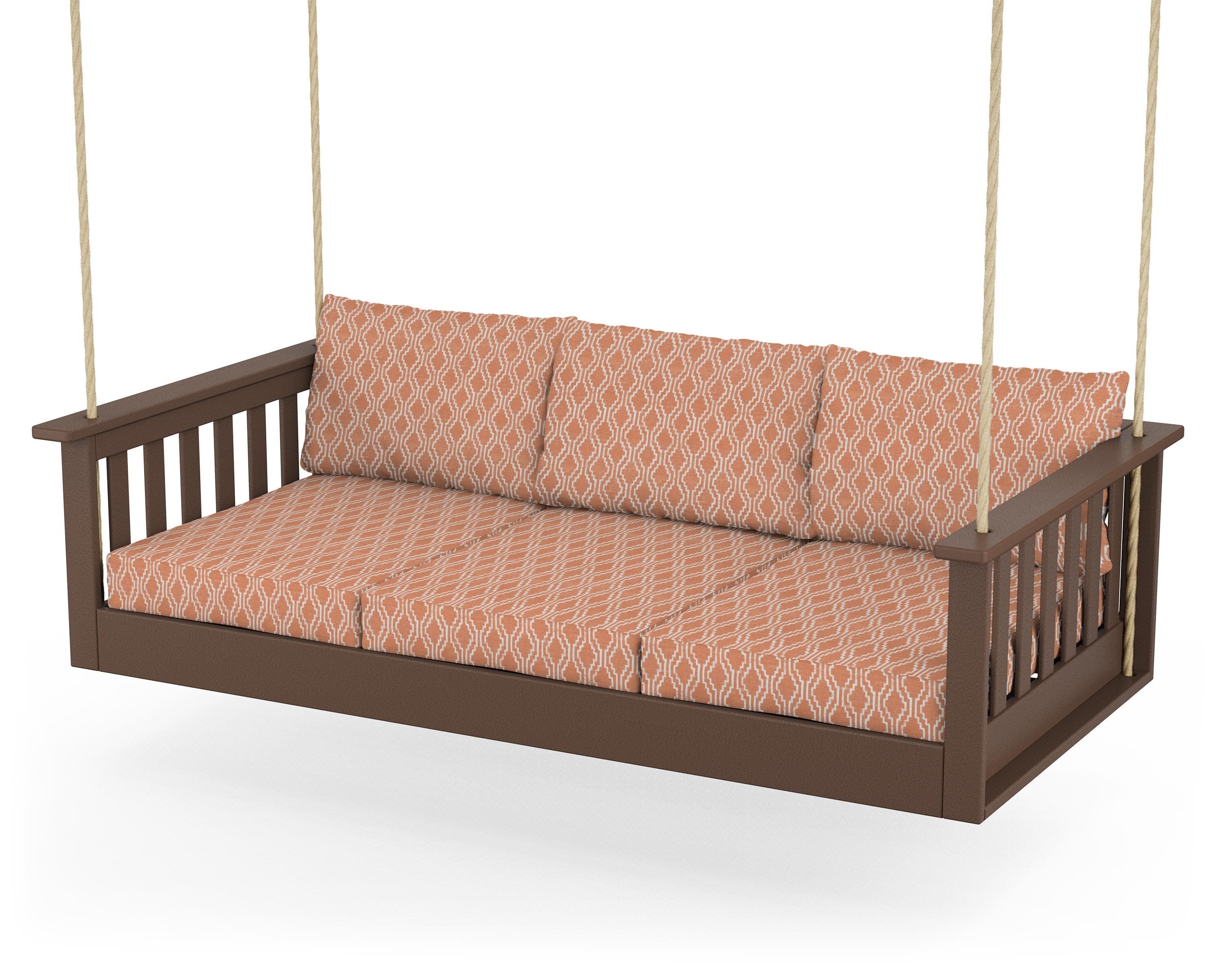 Vineyard Daybed Swing in Mahogany / Solve Clay