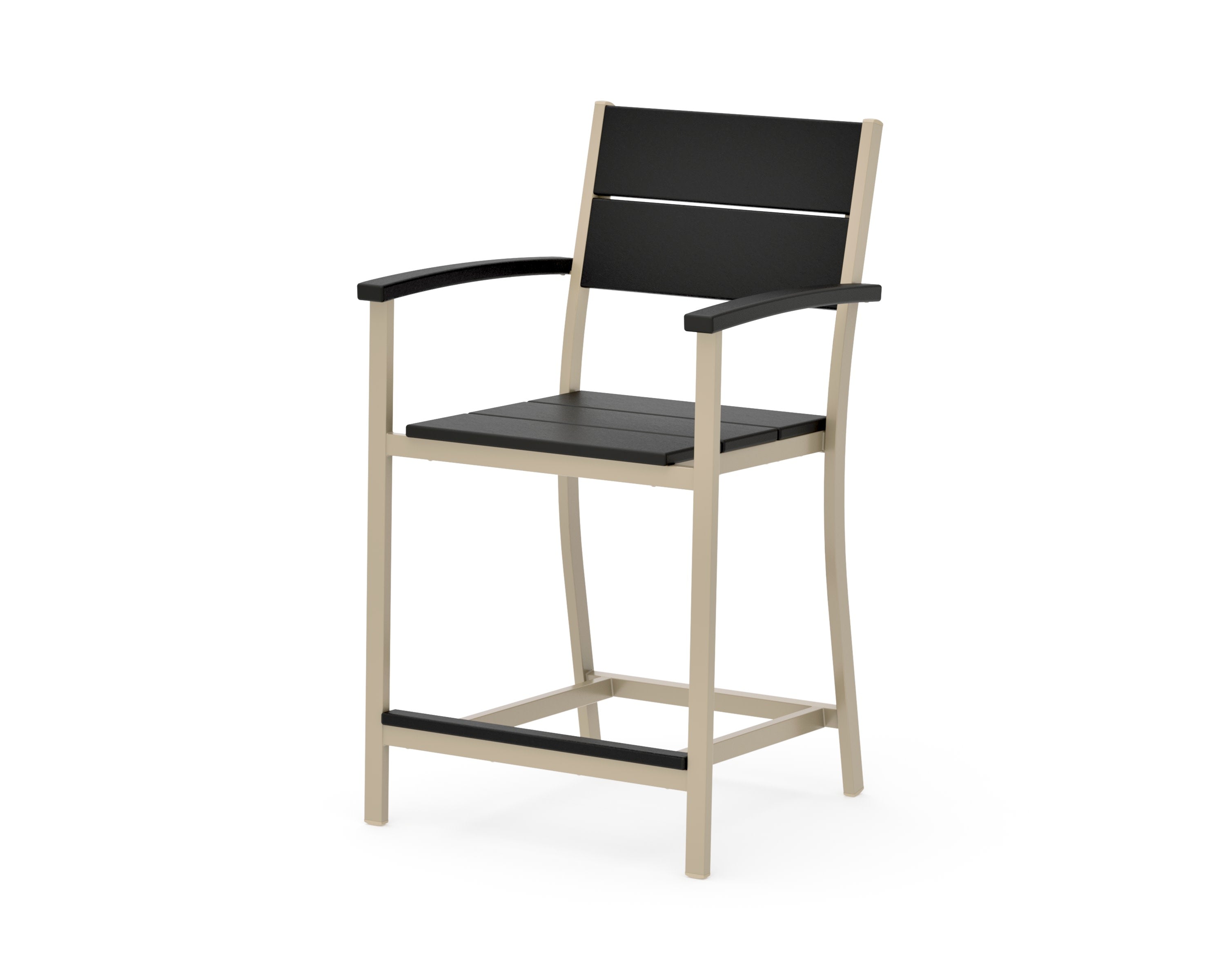 Main Street Counter Arm Chair in Sand / Black