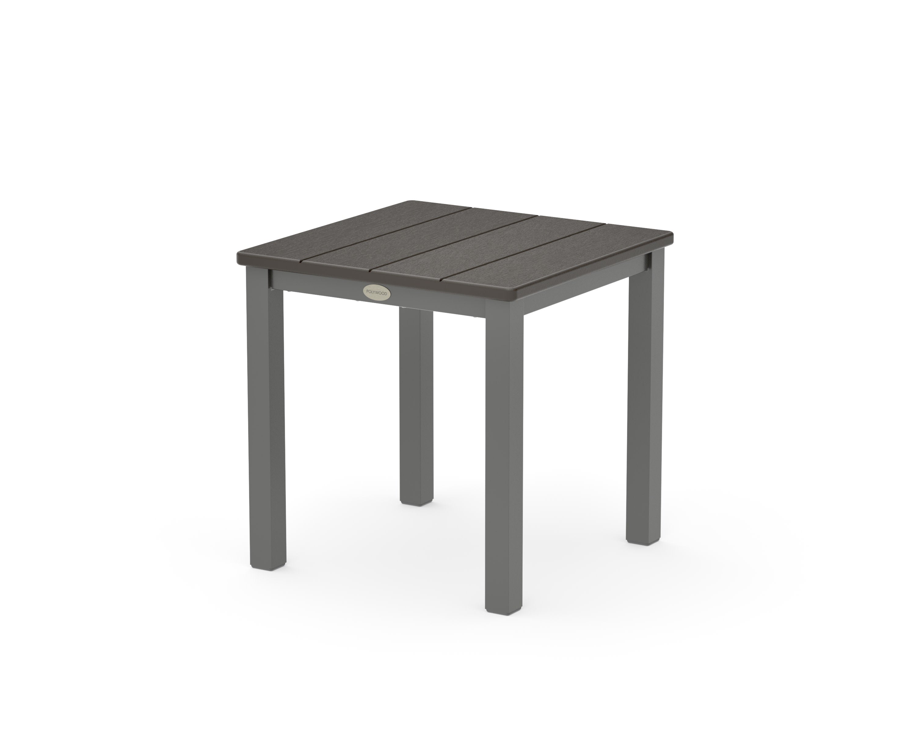 Main Street 18" Side Table in Charcoal / Vintage Coffee