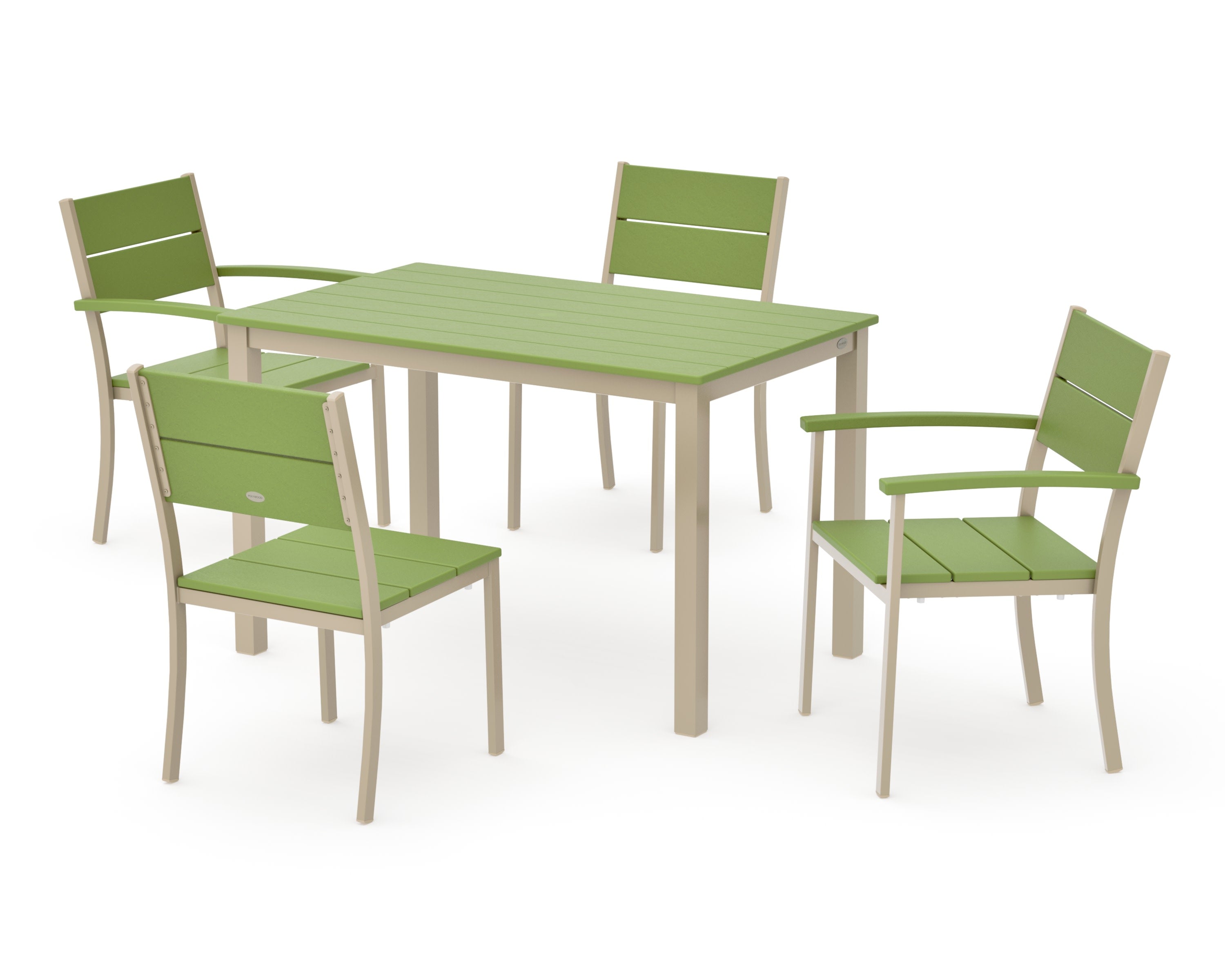Main Street 5-Piece Dining Set in Sand / Lime