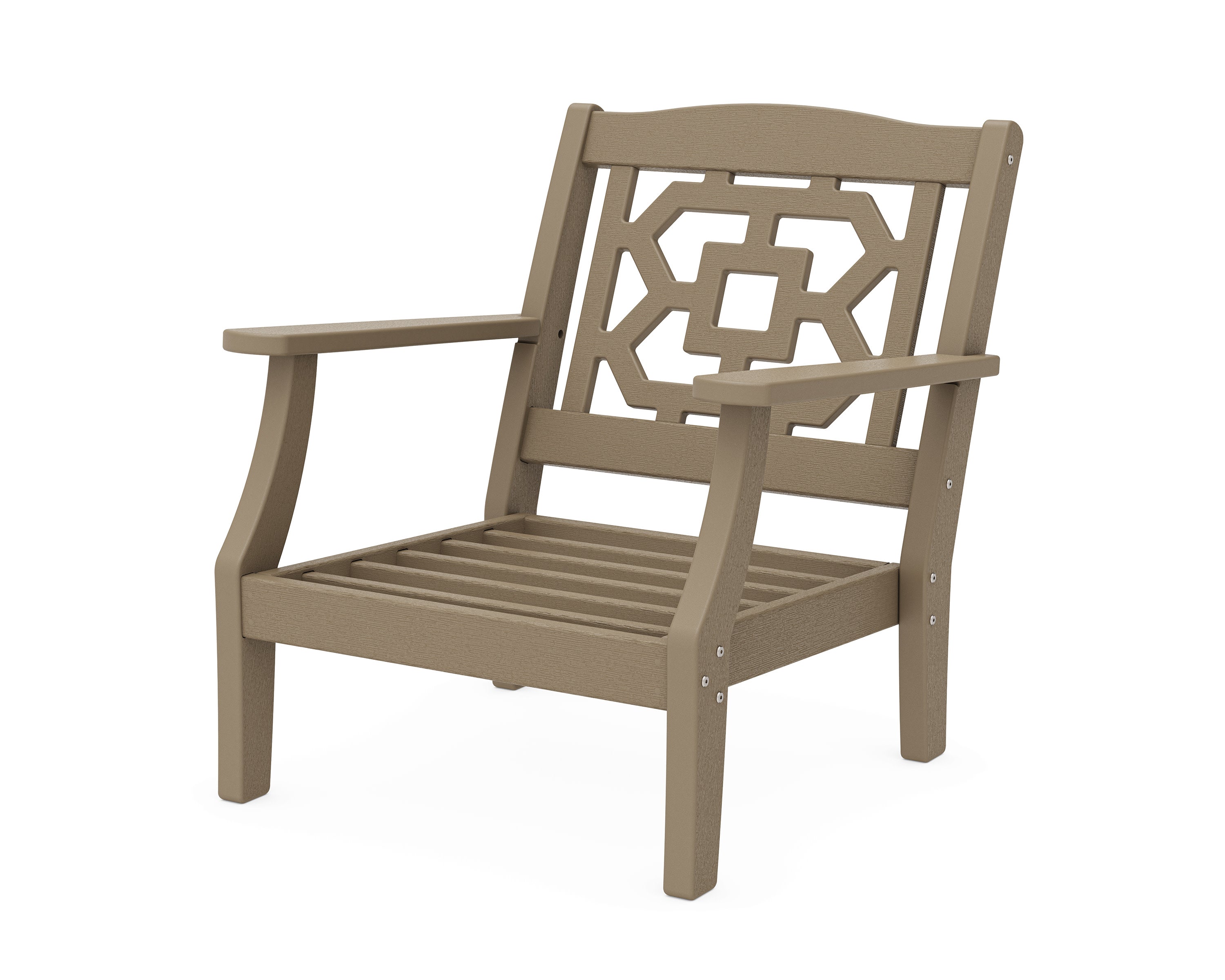 Chinoiserie Deep Seating Chair Frame in Vintage Sahara