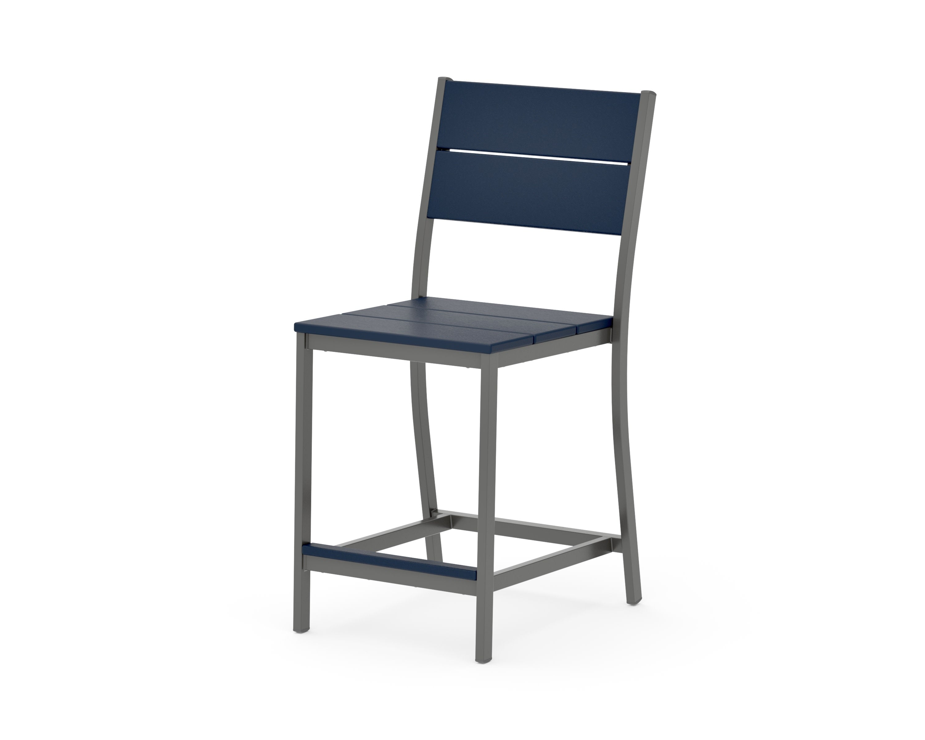 Main Street Counter Side Chair in Charcoal / Navy