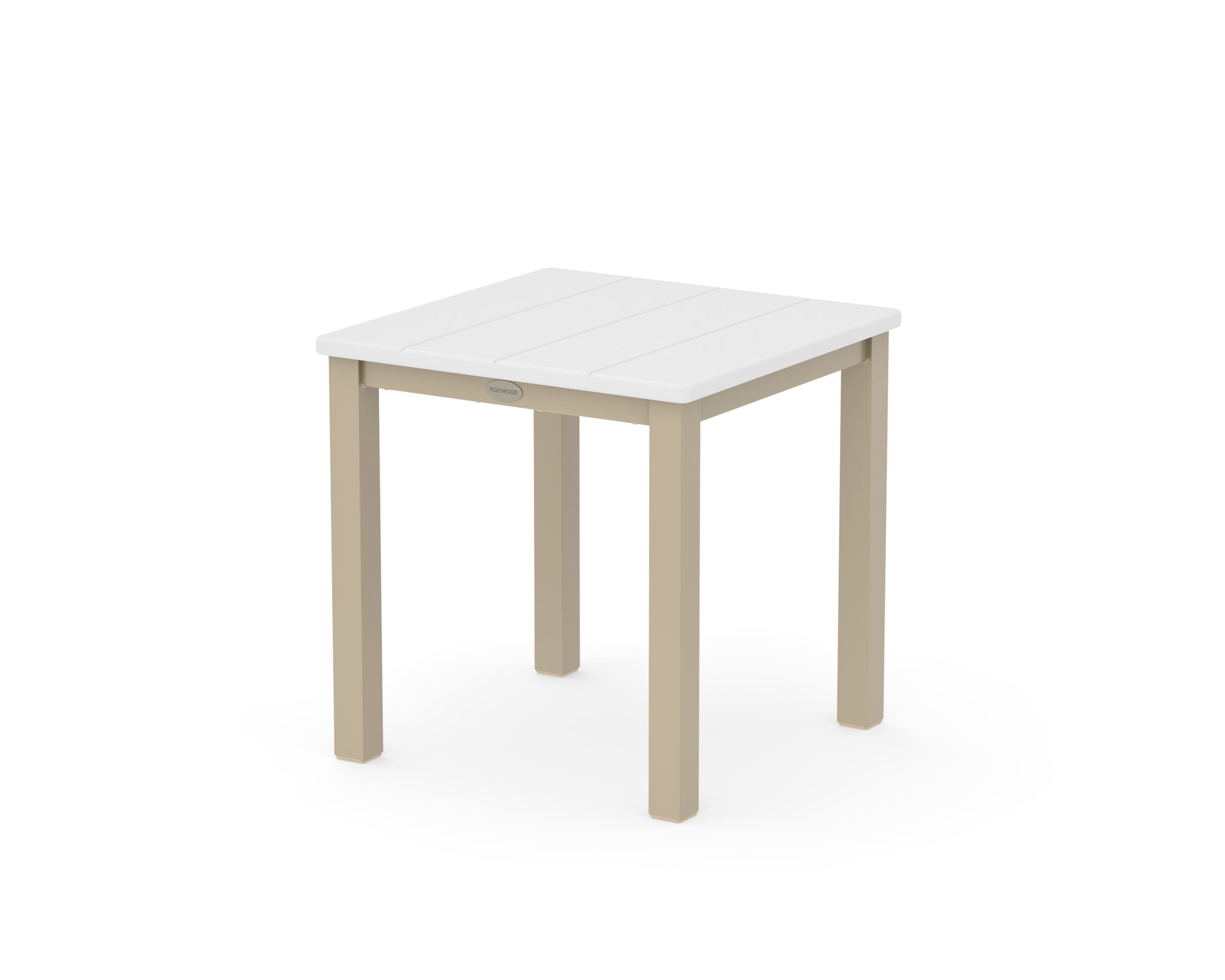 Main Street 18" Side Table in Sand / White