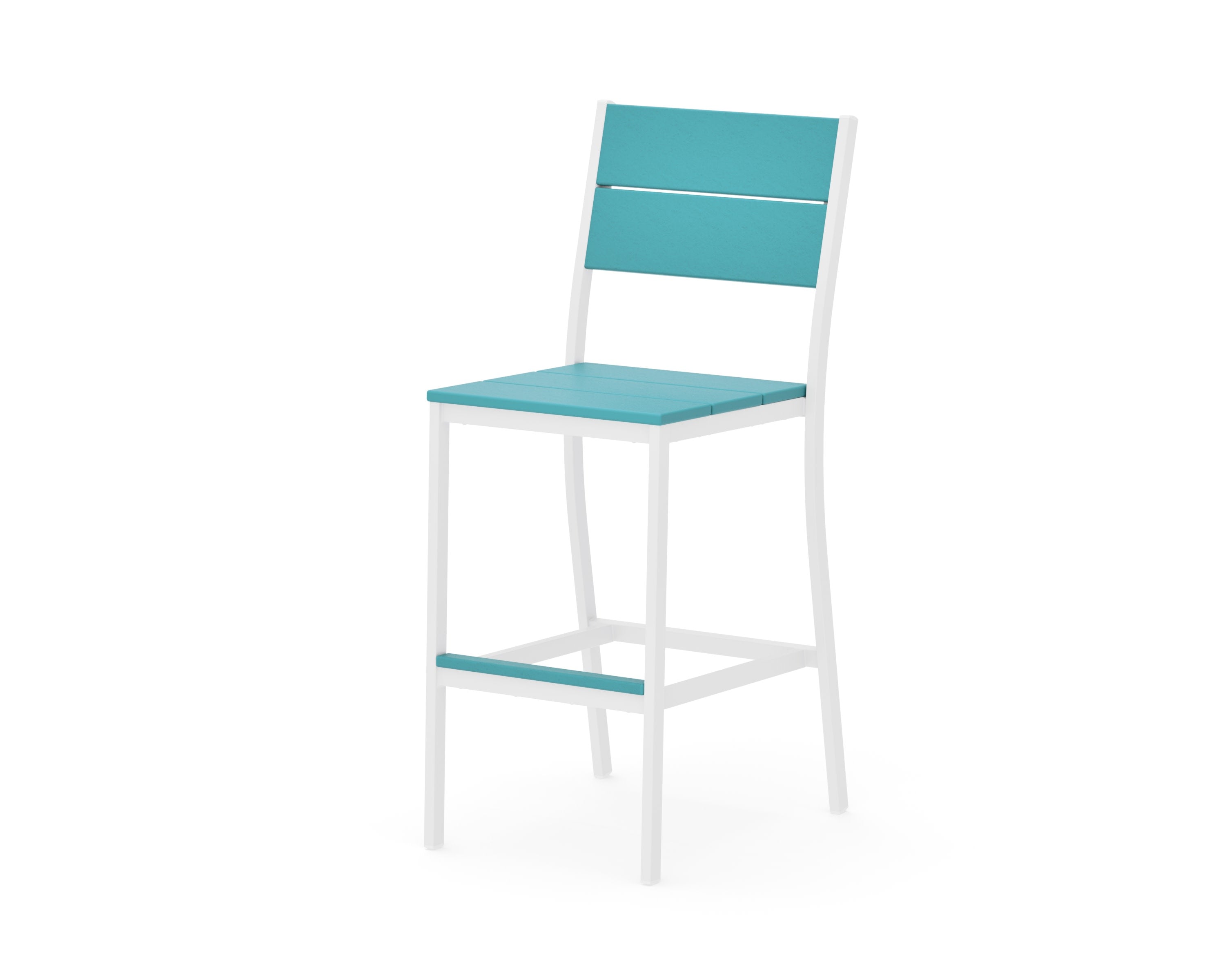 Main Street Bar Side Chair in White / Aruba