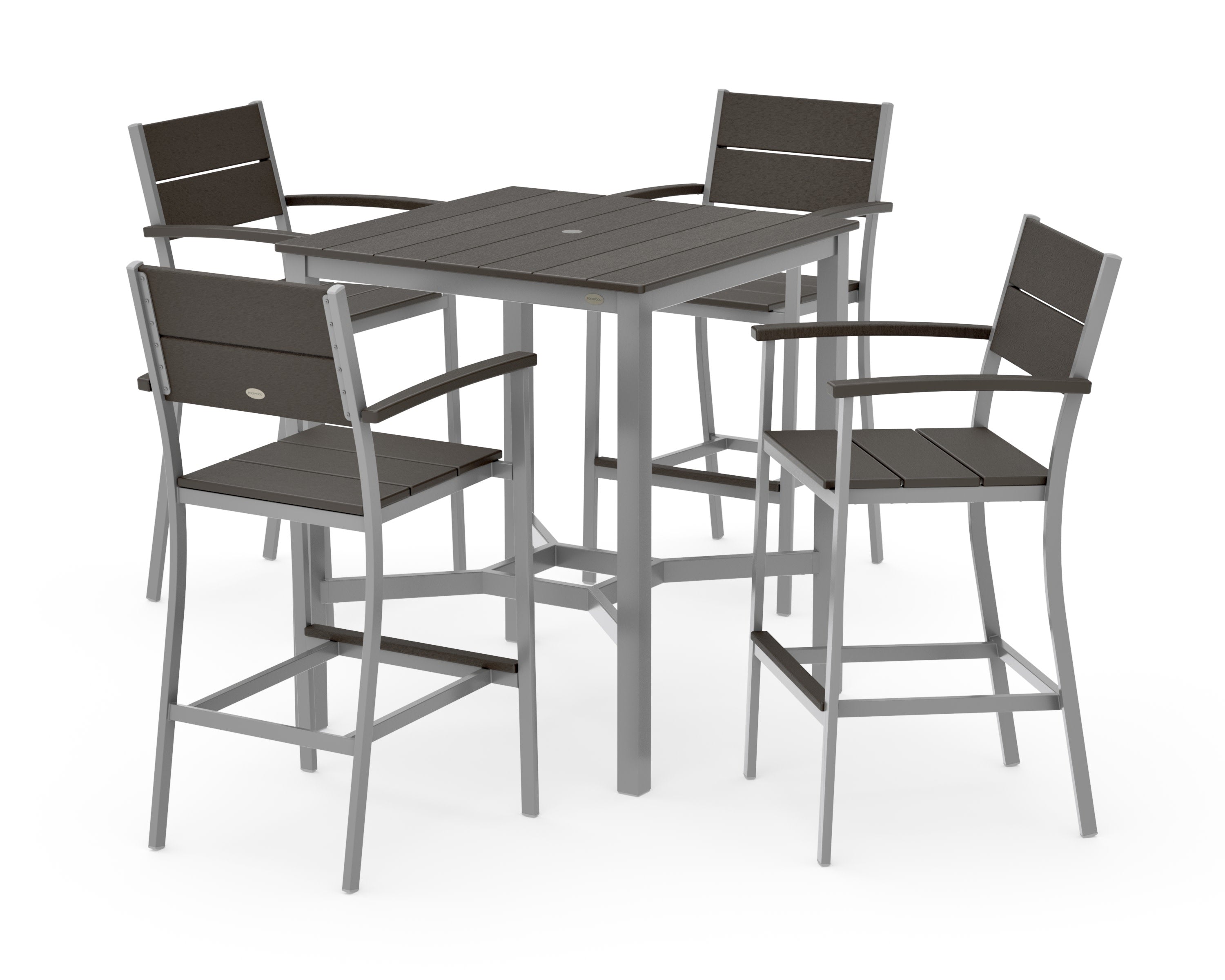 Main Street 5-Piece Bar Set in Silver / Vintage Coffee