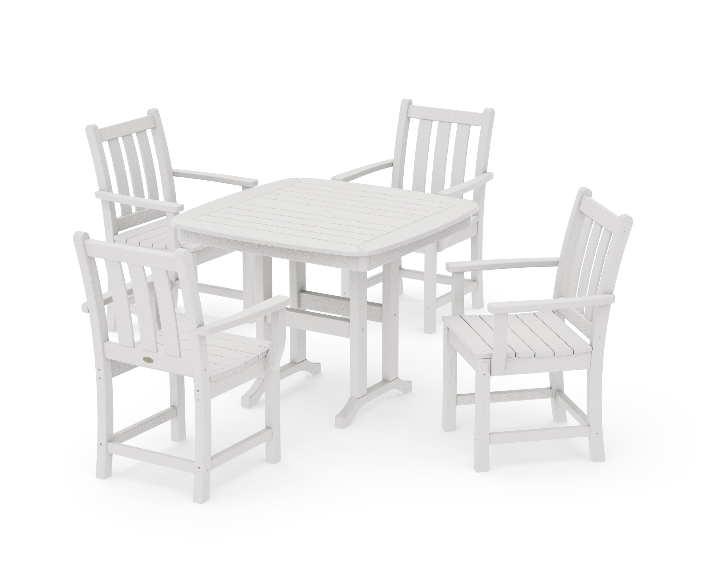Traditional Garden 5-Piece Dining Set in Vintage White