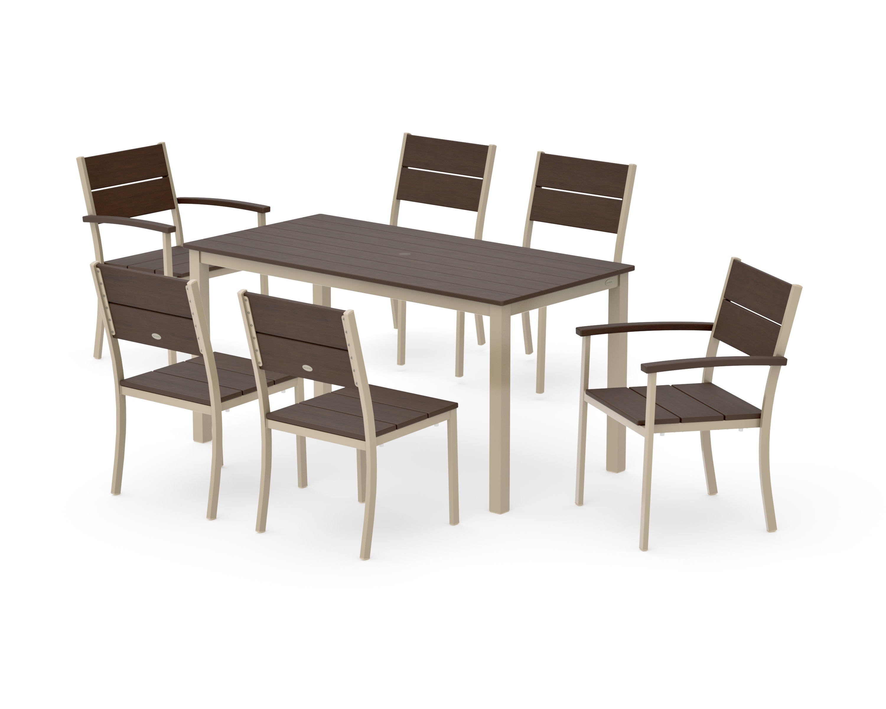 Main Street 7-Piece Dining Set in Sand / Kona