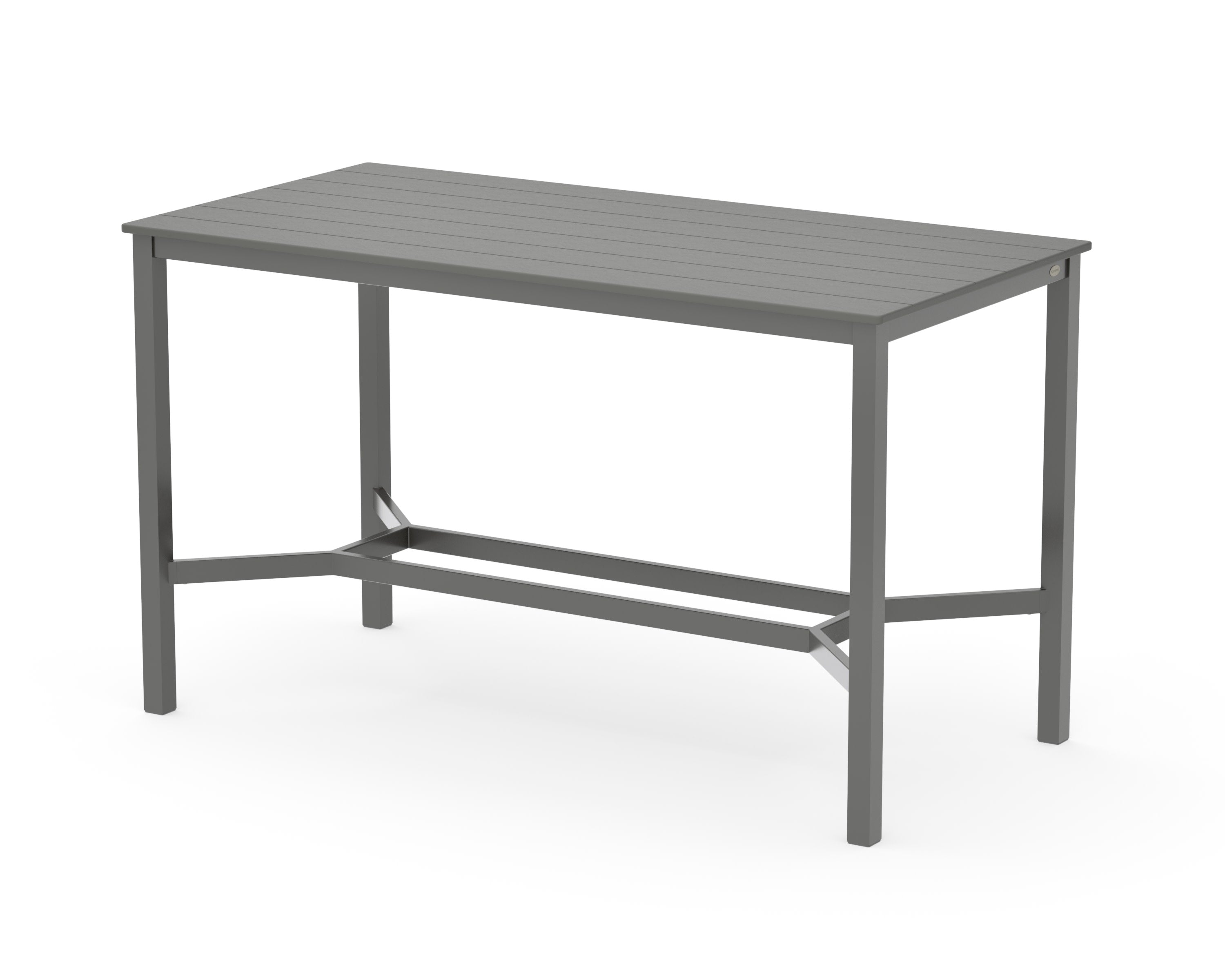 Main Street 36 x 72 Bar Table in Charcoal / Slate Grey