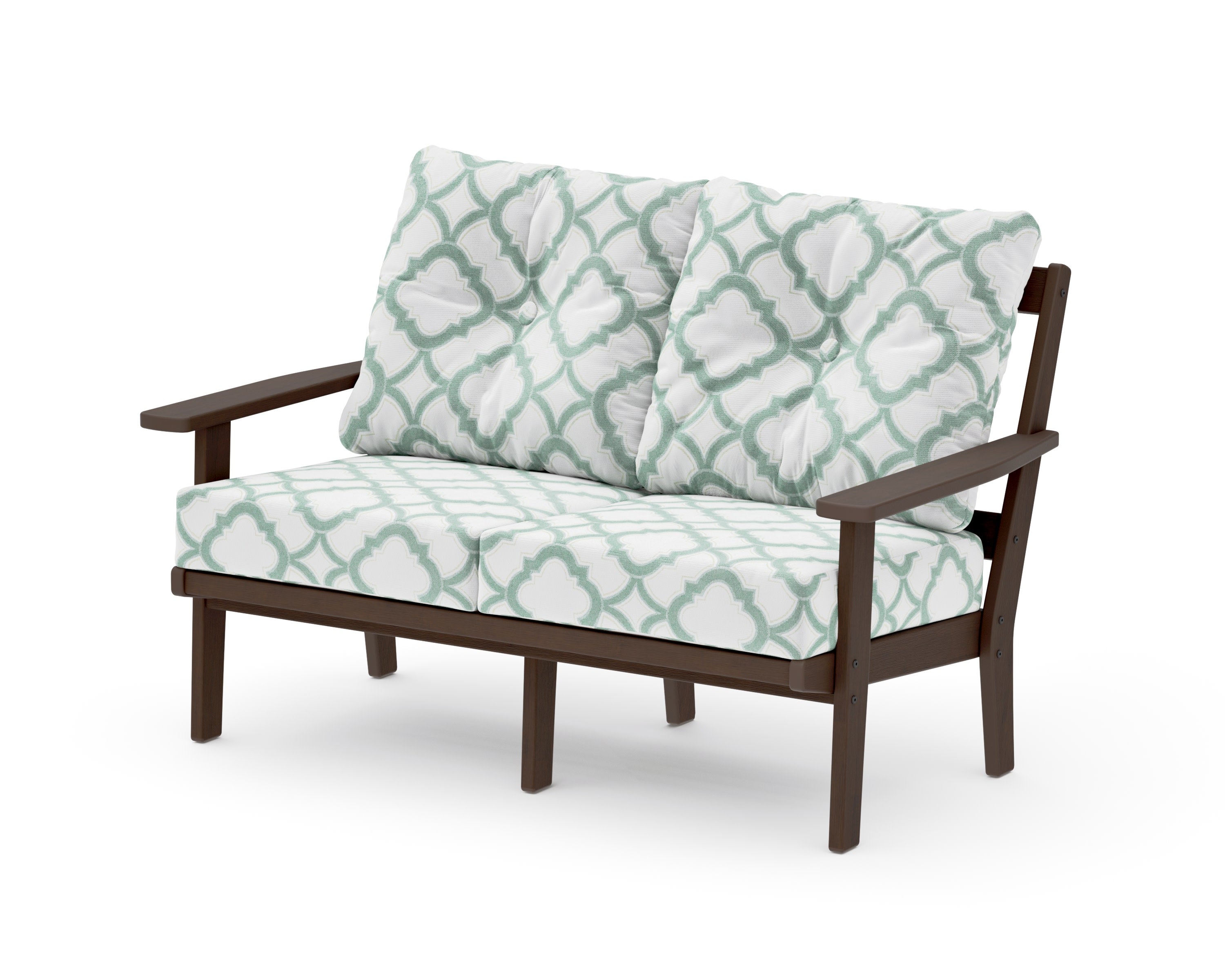Prairie Deep SeatingLoveseat in Kona / Trellis Glacier Spa