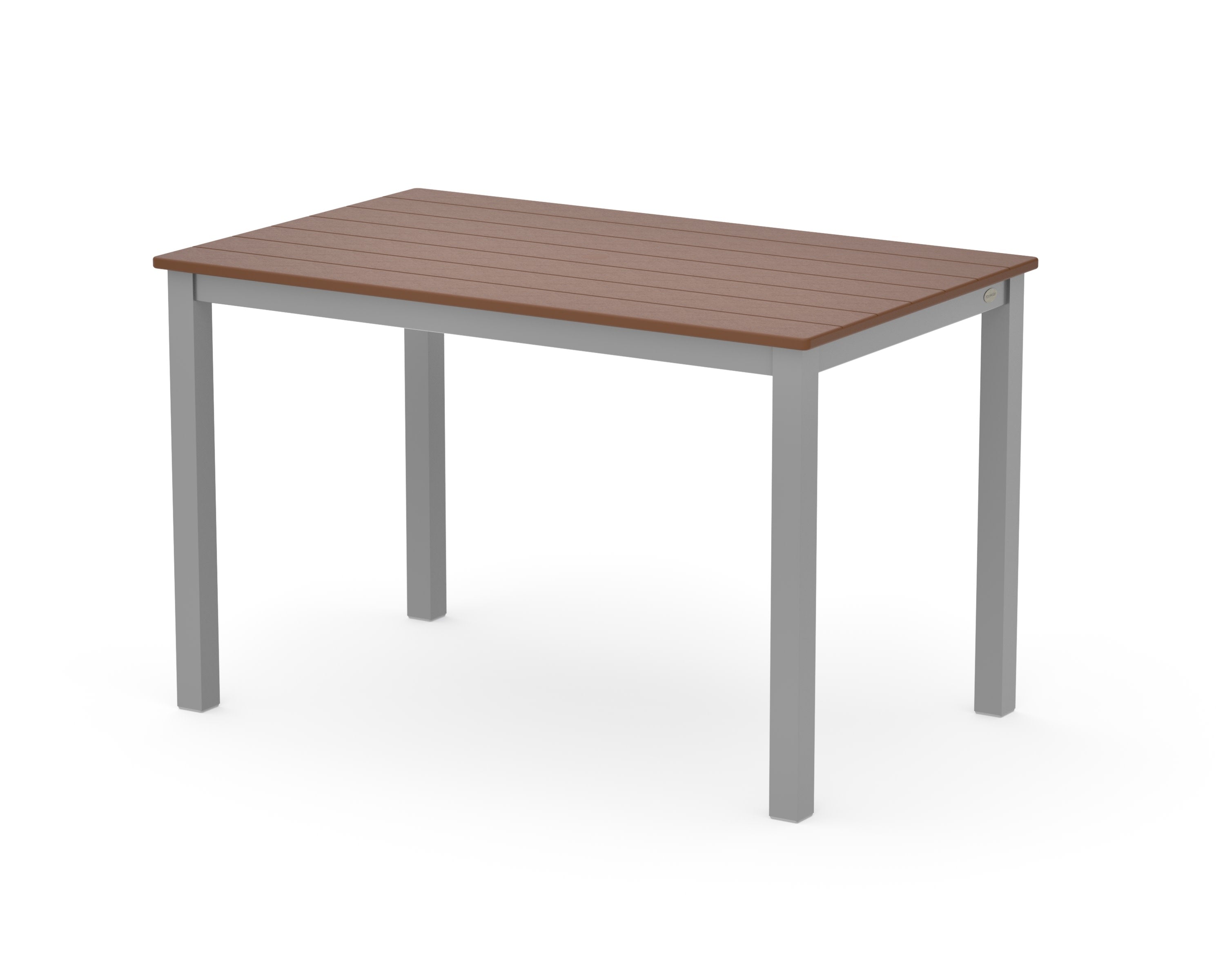 Main Street 30 x 48 Dining Table in Silver / Teak