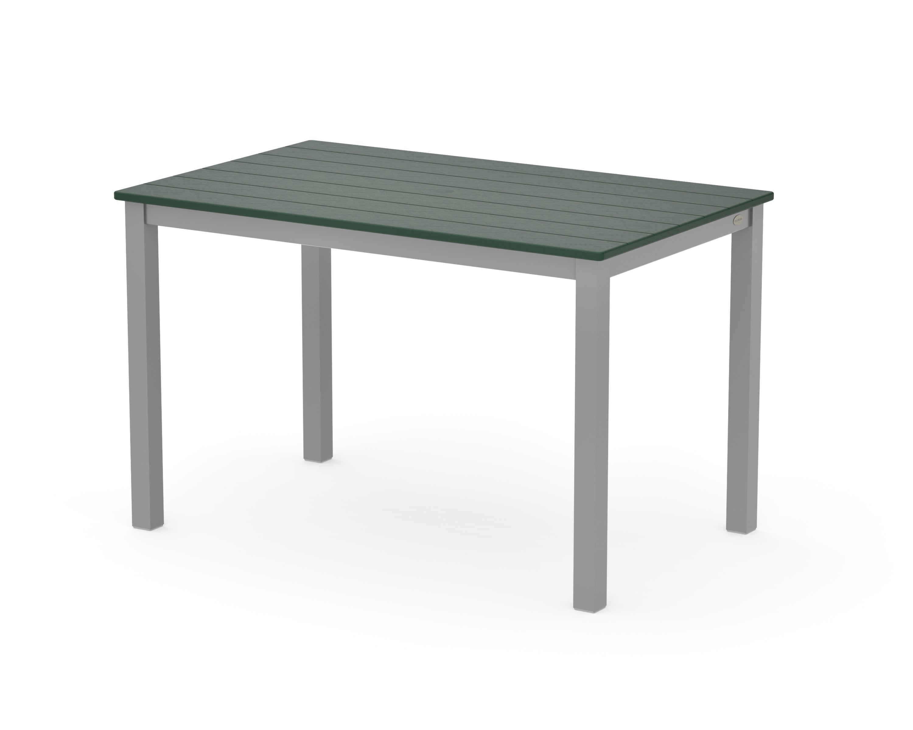 Main Street 30 x 48 Dining Table in Silver / Green