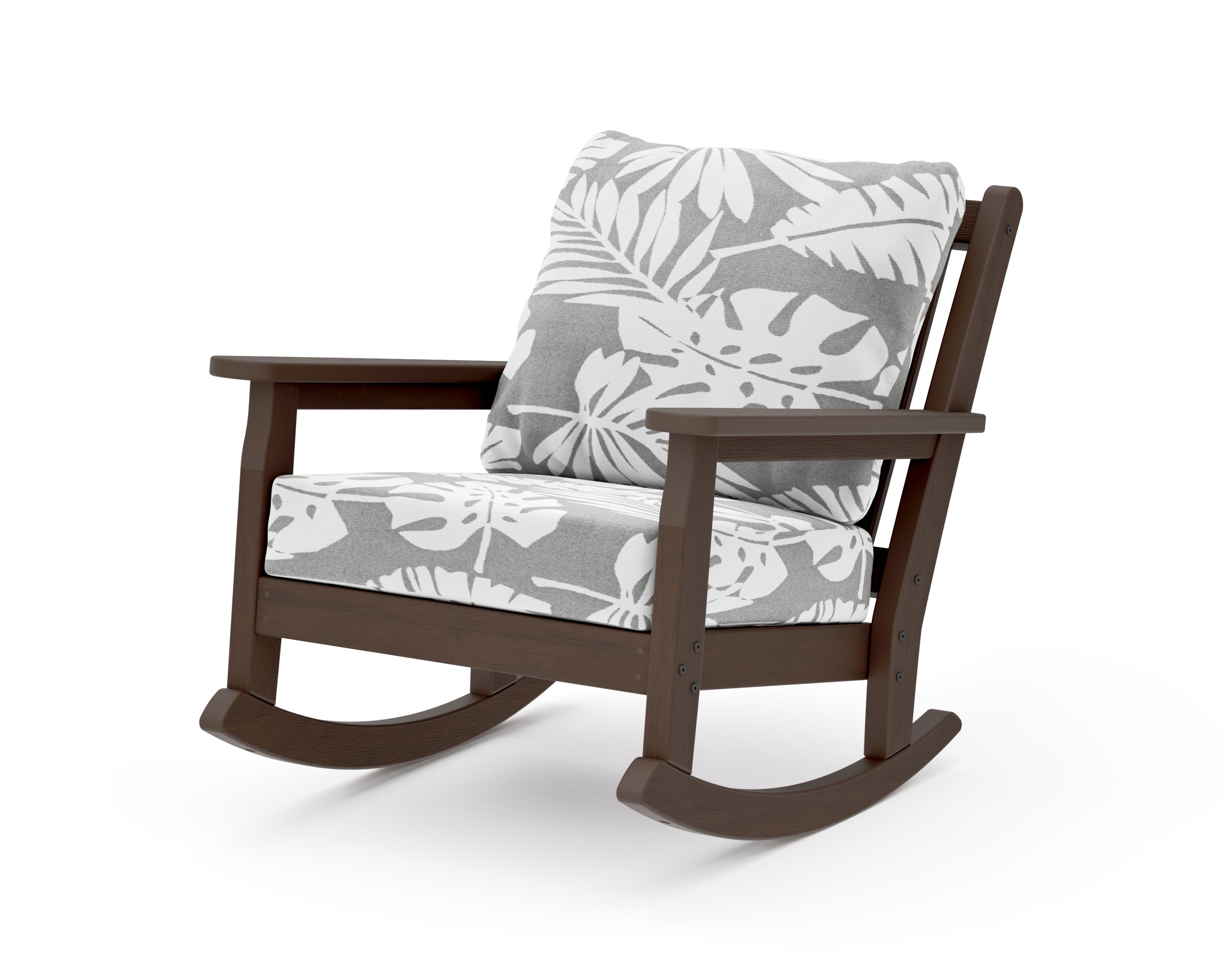 Chippendale Deep Seating Rocking Chair in Kona / Leaf Grey Mist