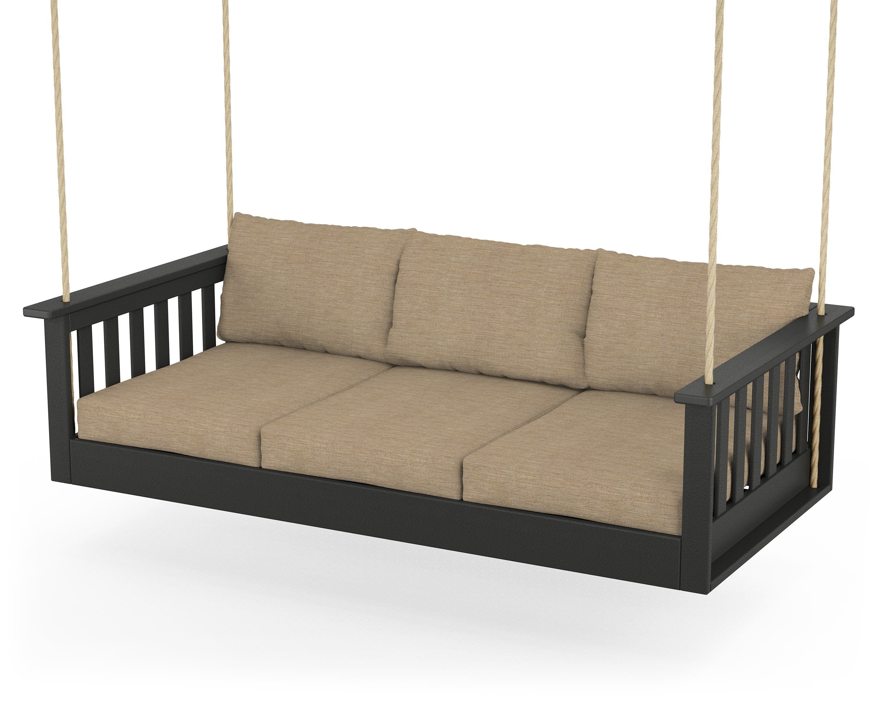 Vineyard Daybed Swing in Black / Charmer Desert