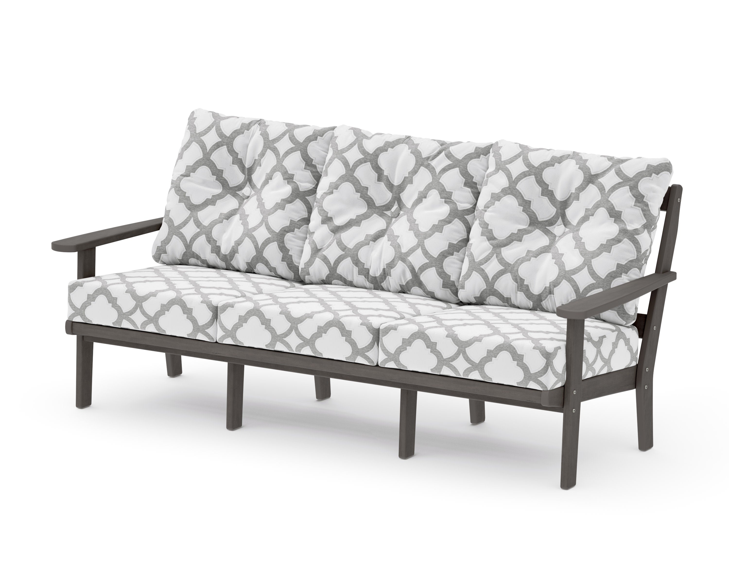 Mission Deep Seating Sofa in Driftwood / Trellis Grey Mist