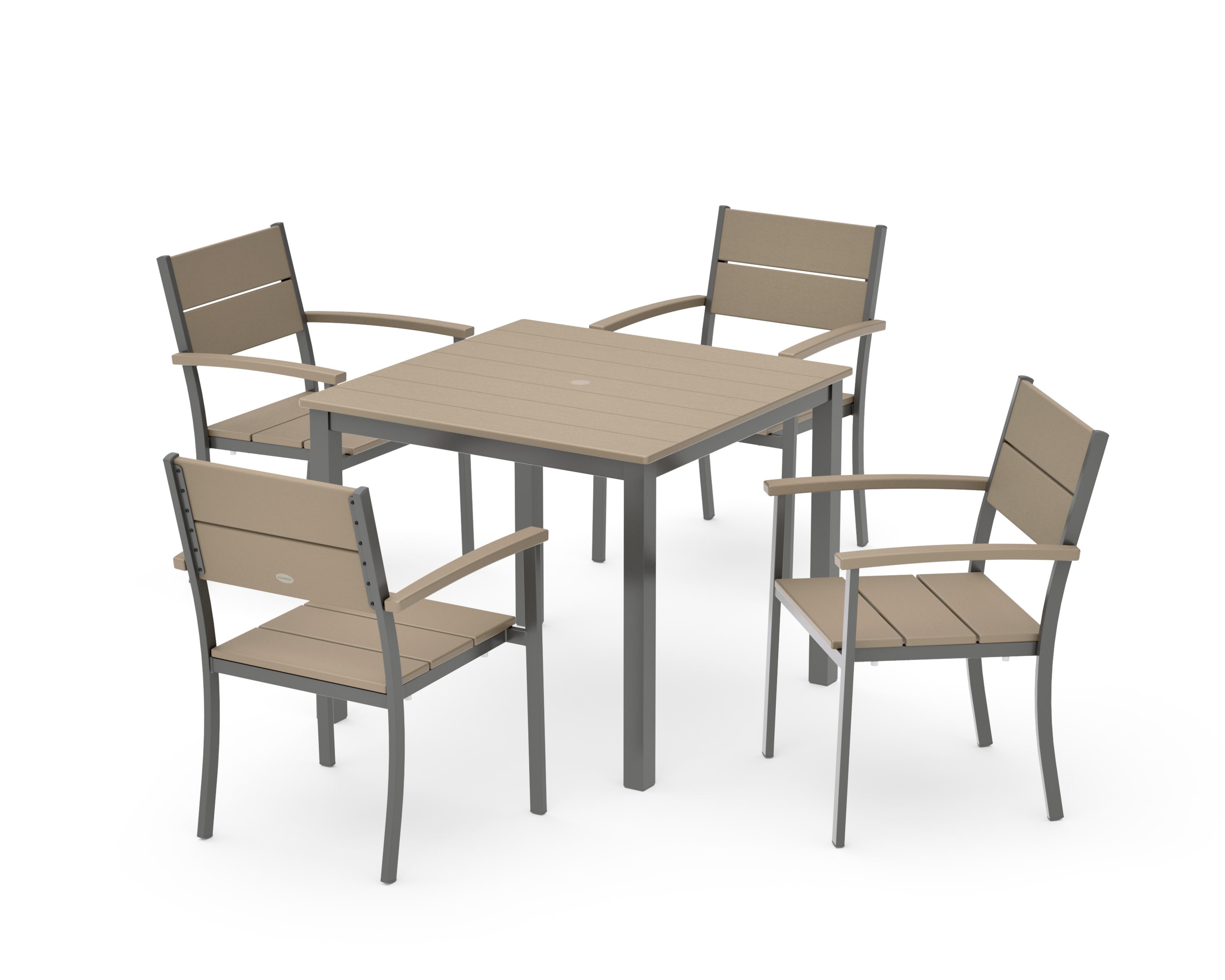 Main Street 5-Piece Dining Set in Charcoal / Vintage Sahara