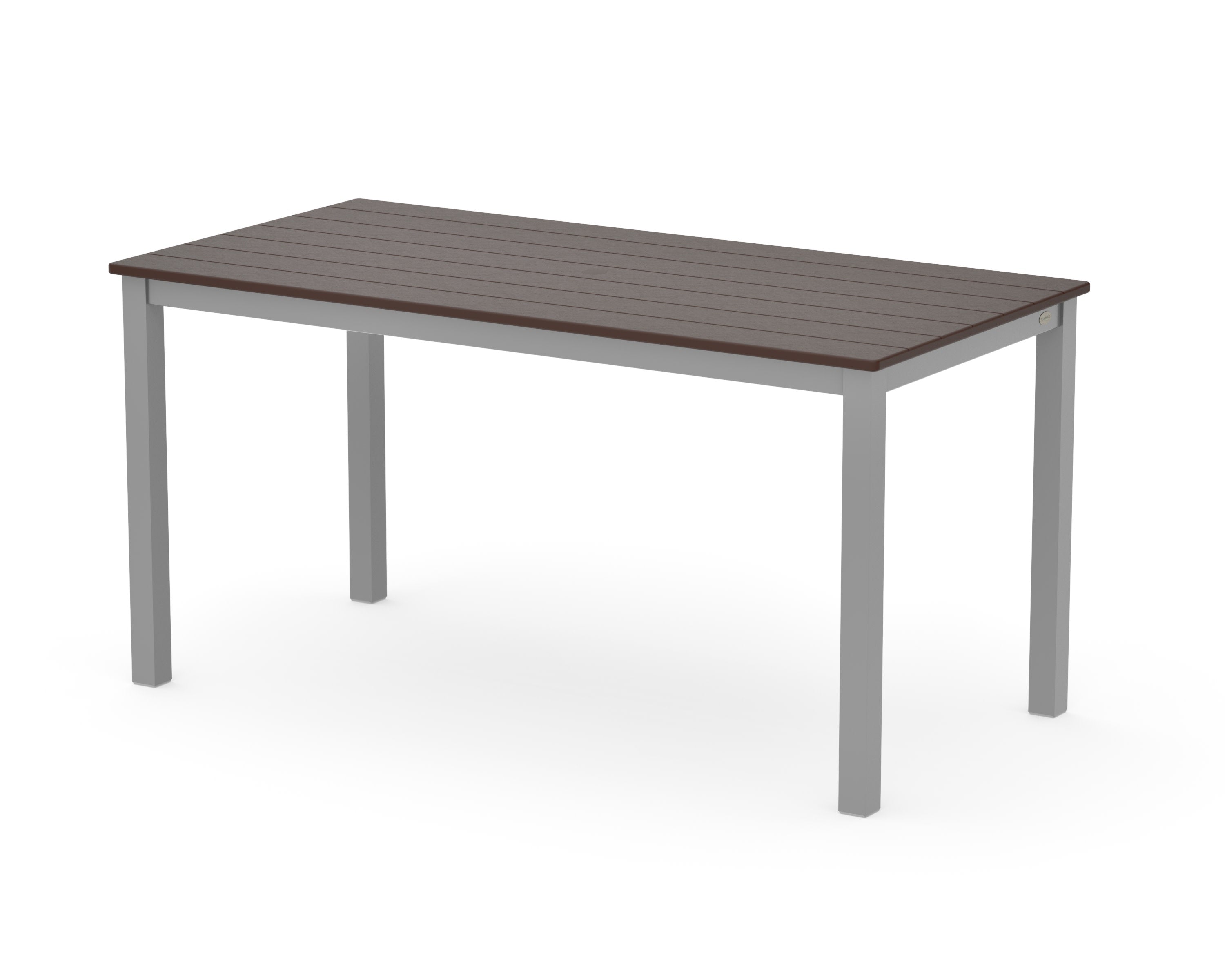 Main Street 30 x 60 Dining Table in Silver / Mahogany
