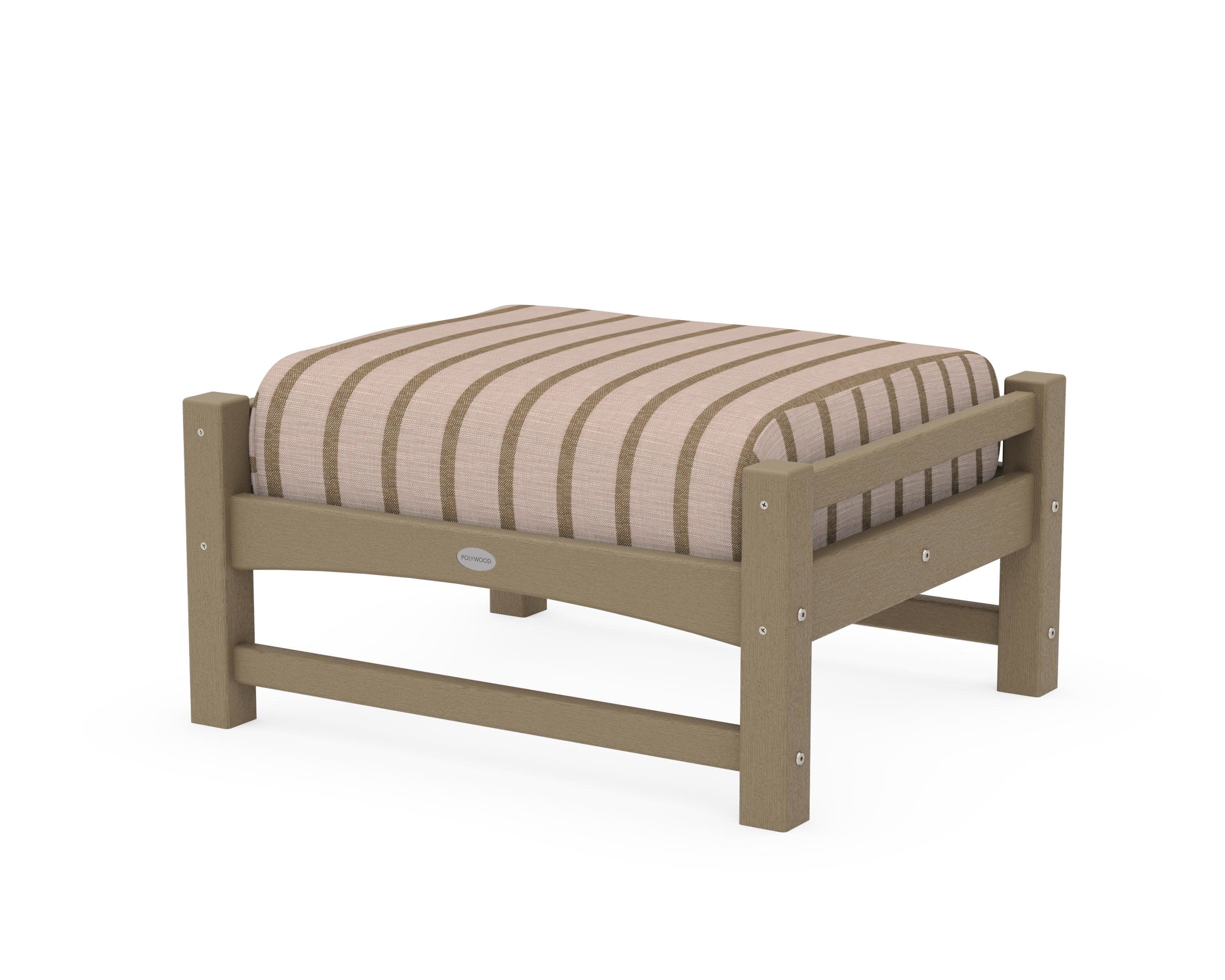 Club Ottoman in Vintage Sahara / Unwind Cameo