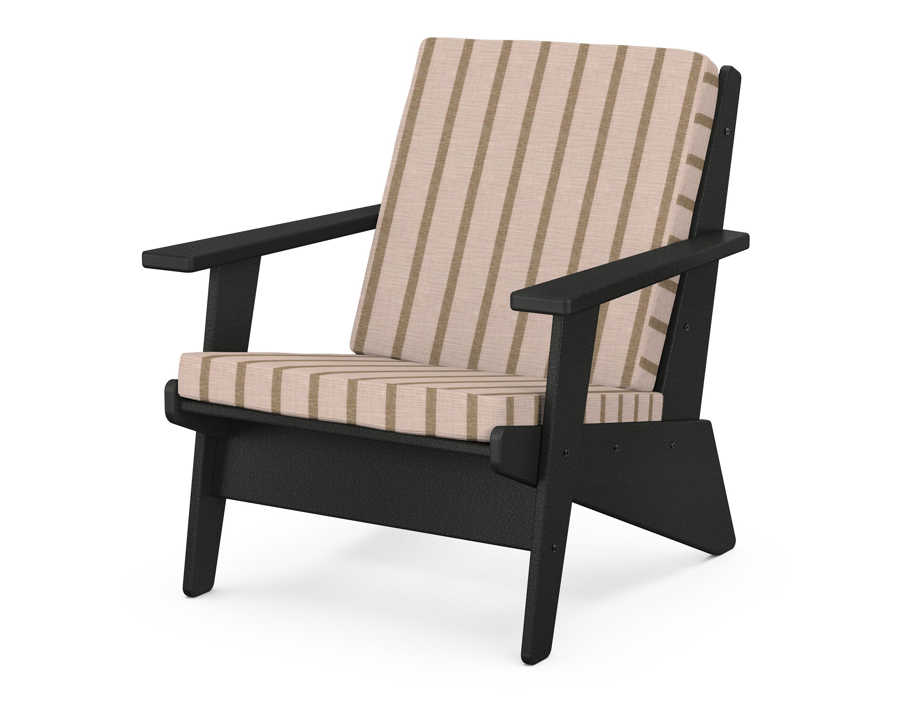 Riviera Modern Lounge Chair in Black / Unwind Cameo