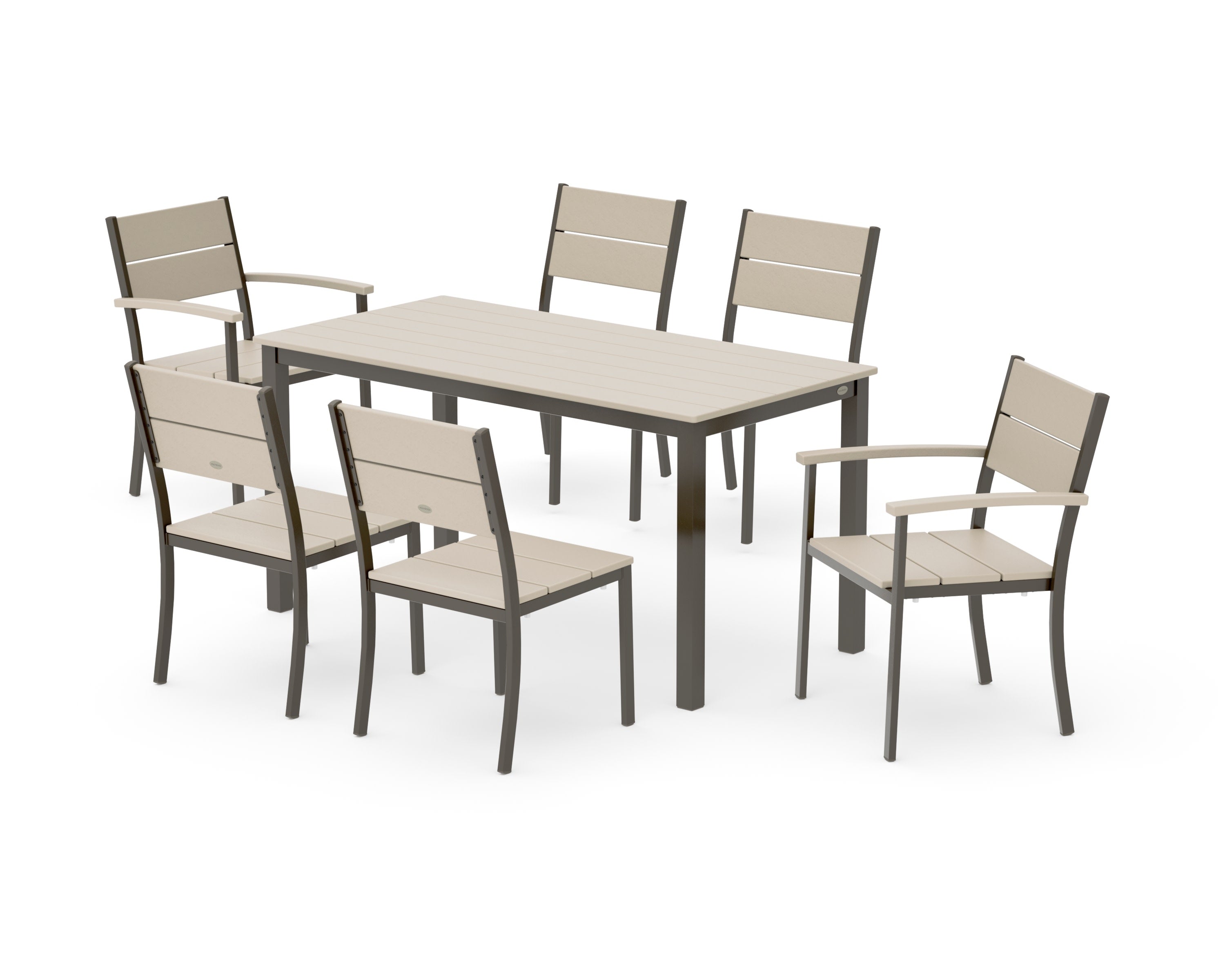 Main Street 7-Piece Dining Set in Bronze / Sand