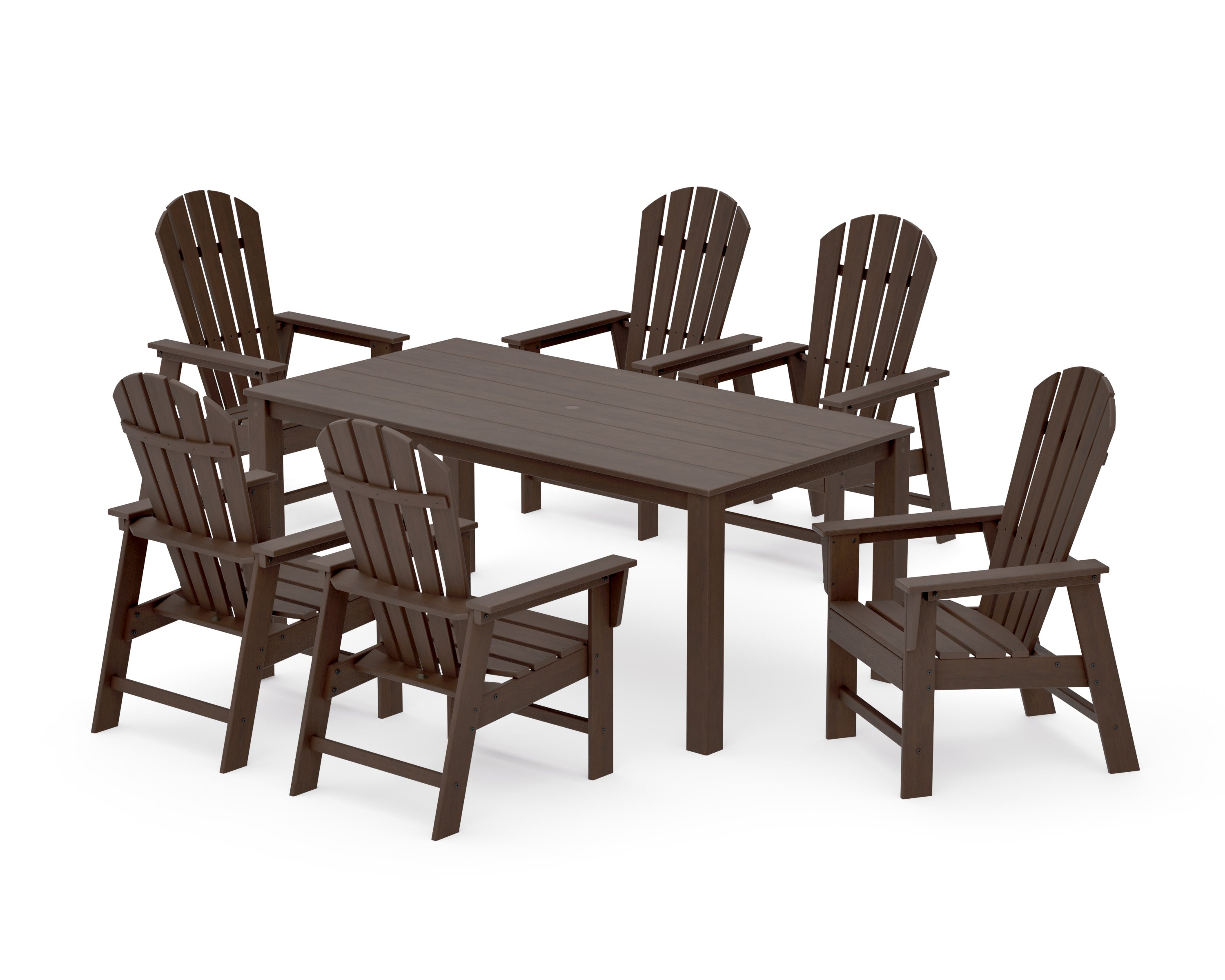 South Beach 7-Piece Parsons Dining Set in Kona