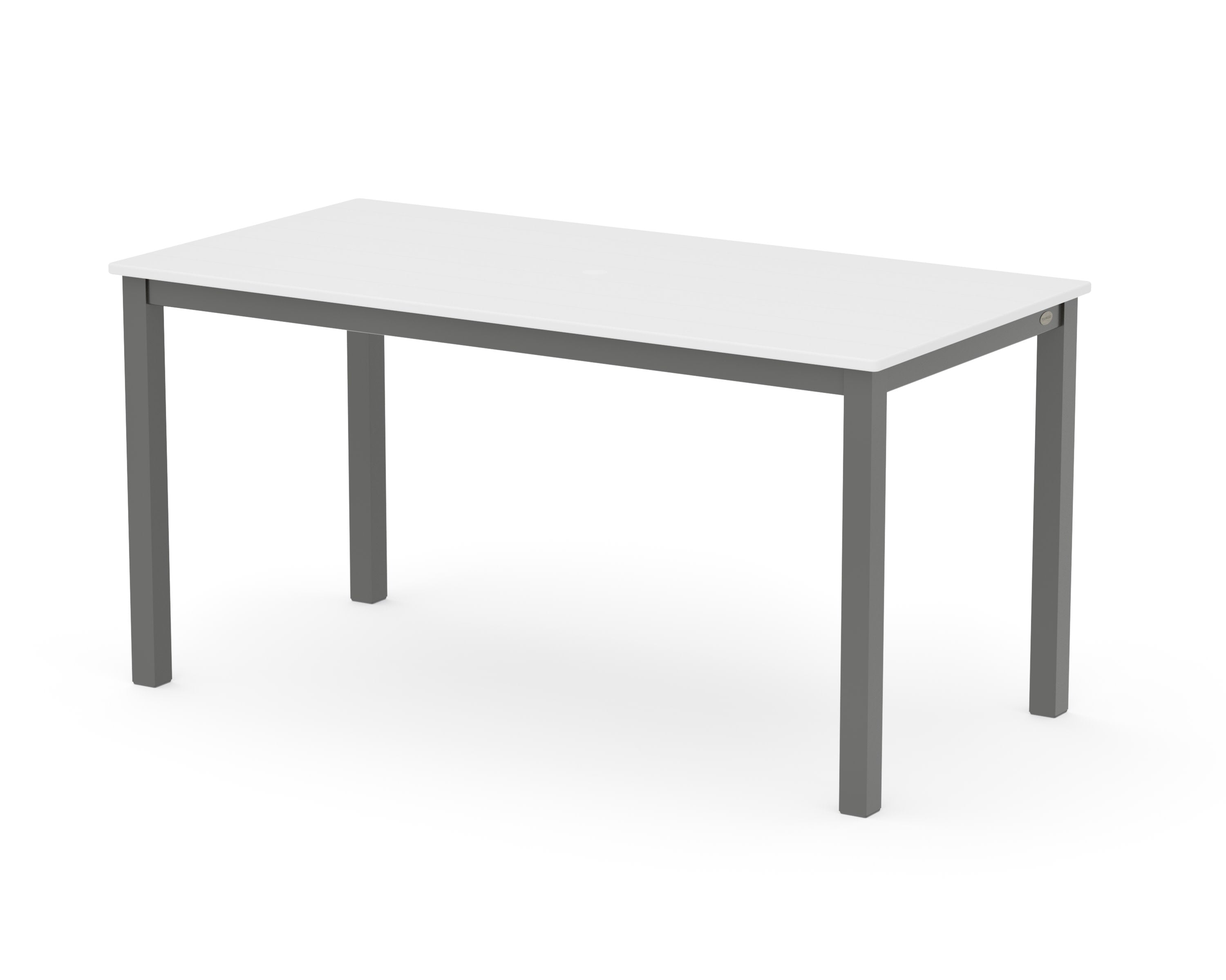 Main Street 30 x 60 Dining Table in Charcoal / White