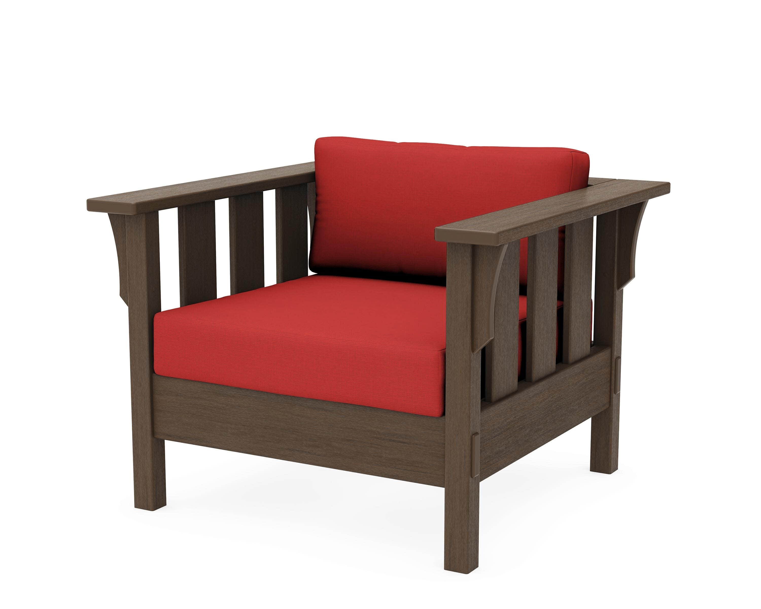 Acadia Deep Seating Chair in Kona / Crimson Linen
