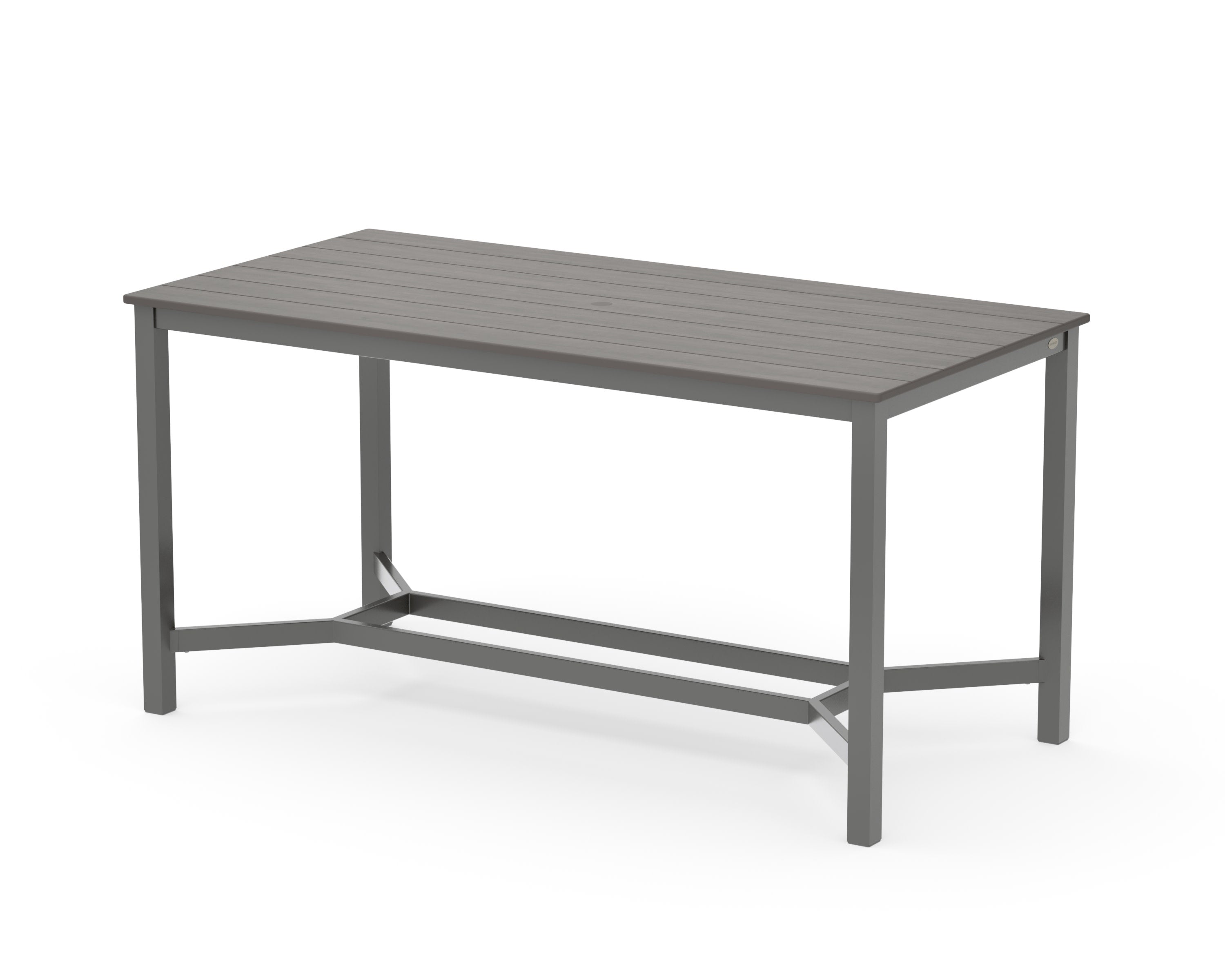 Main Street 36 x 72 Counter Table in Charcoal / Driftwood