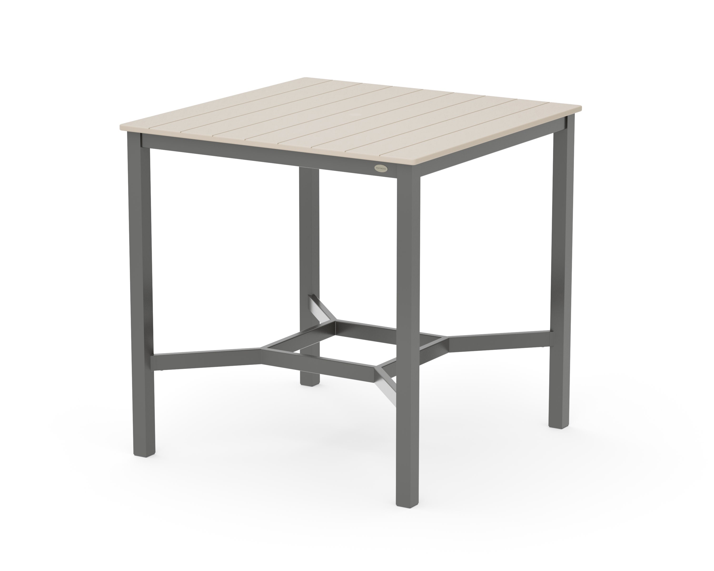 Main Street 42 x 42 Bar Table in Charcoal / Sand