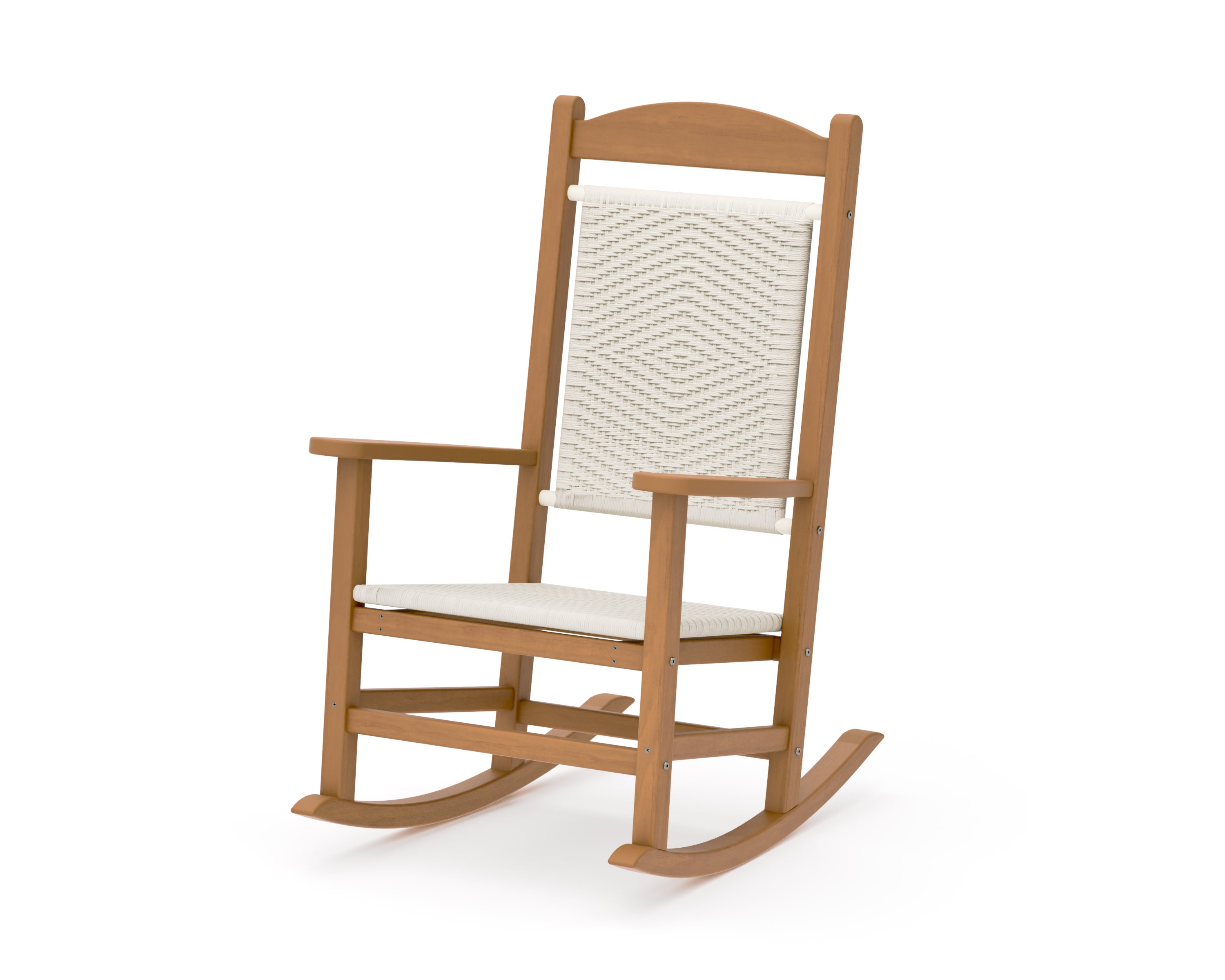 Presidential Woven Rocking Chair in Natural / White Loom