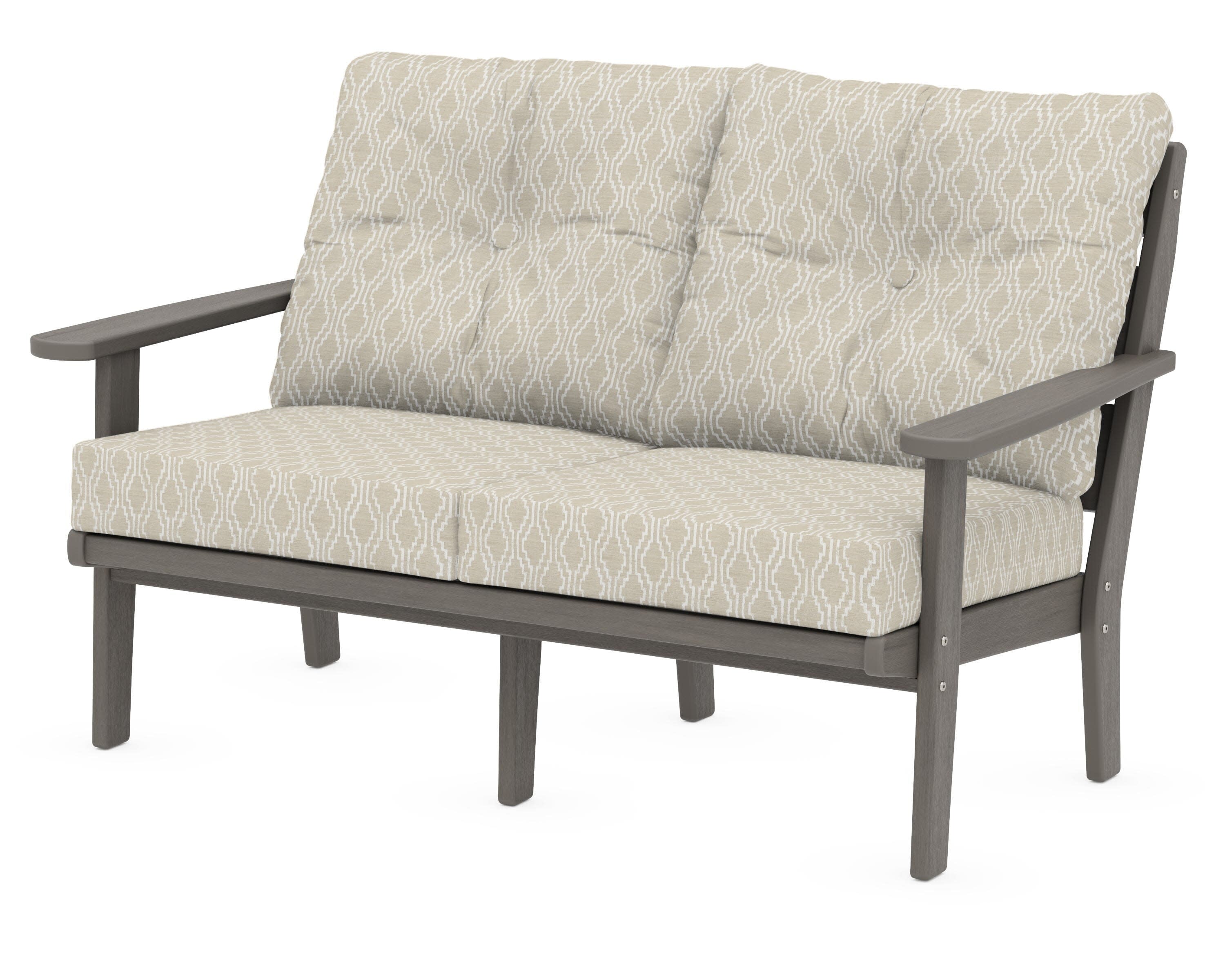 Lakeside Deep Seating Loveseat in Driftwood / Solve Linen