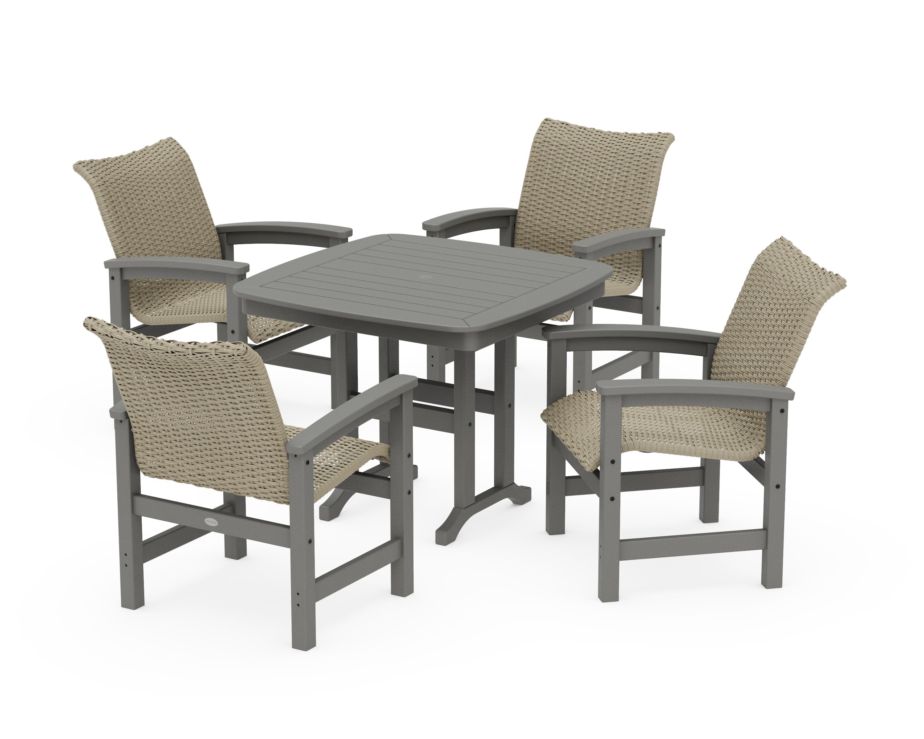 Coastal Woven 5-Piece Dining Set