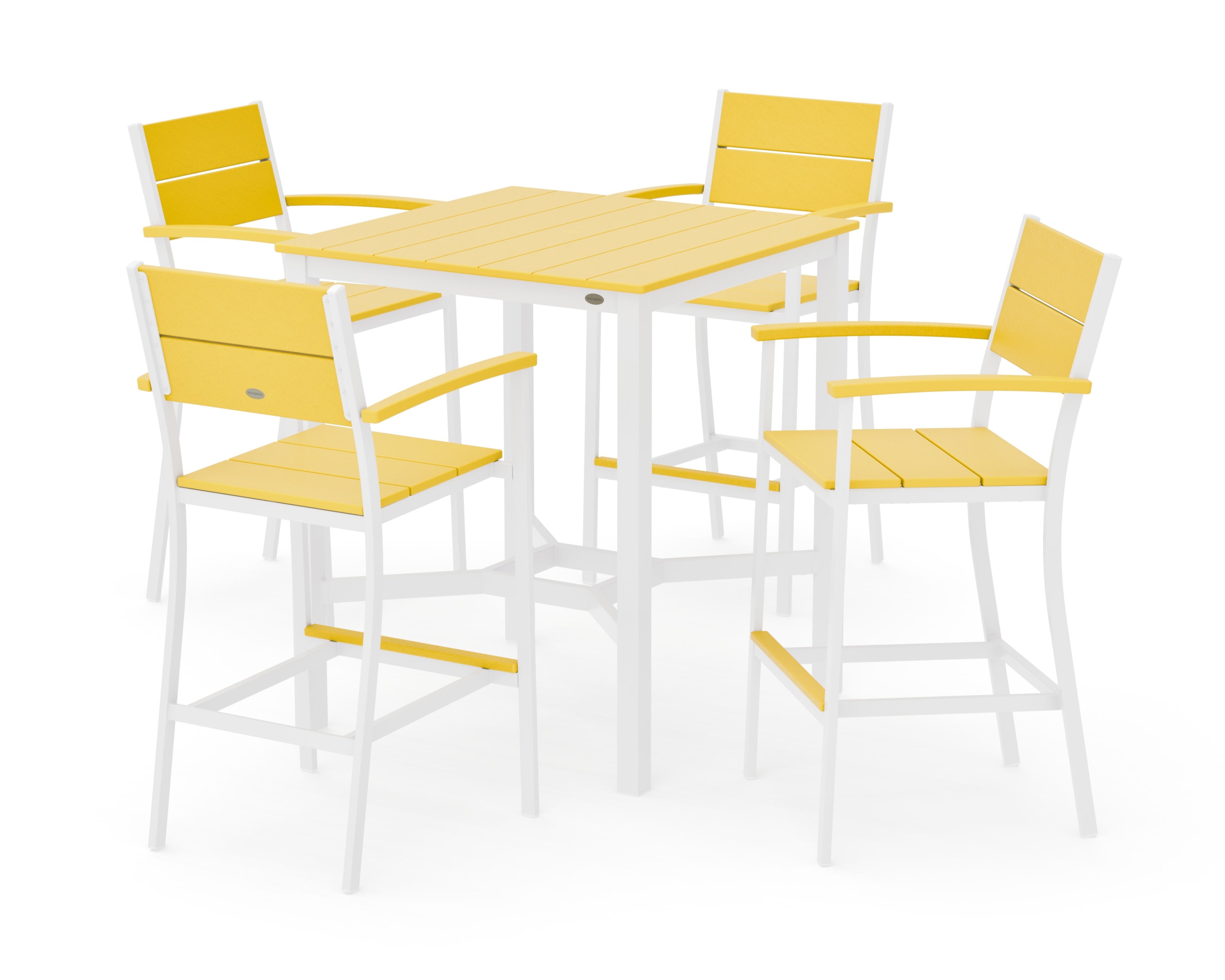 Main Street 5-Piece Bar Set in White / Lemon