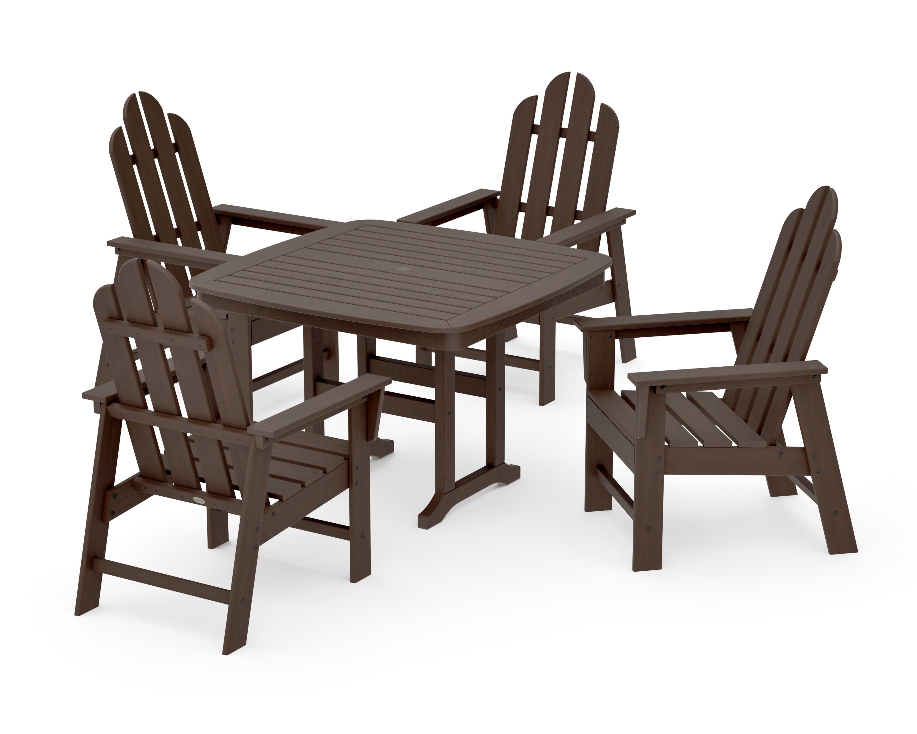 Long Island 5-Piece Dining Set with Trestle Legs in Kona