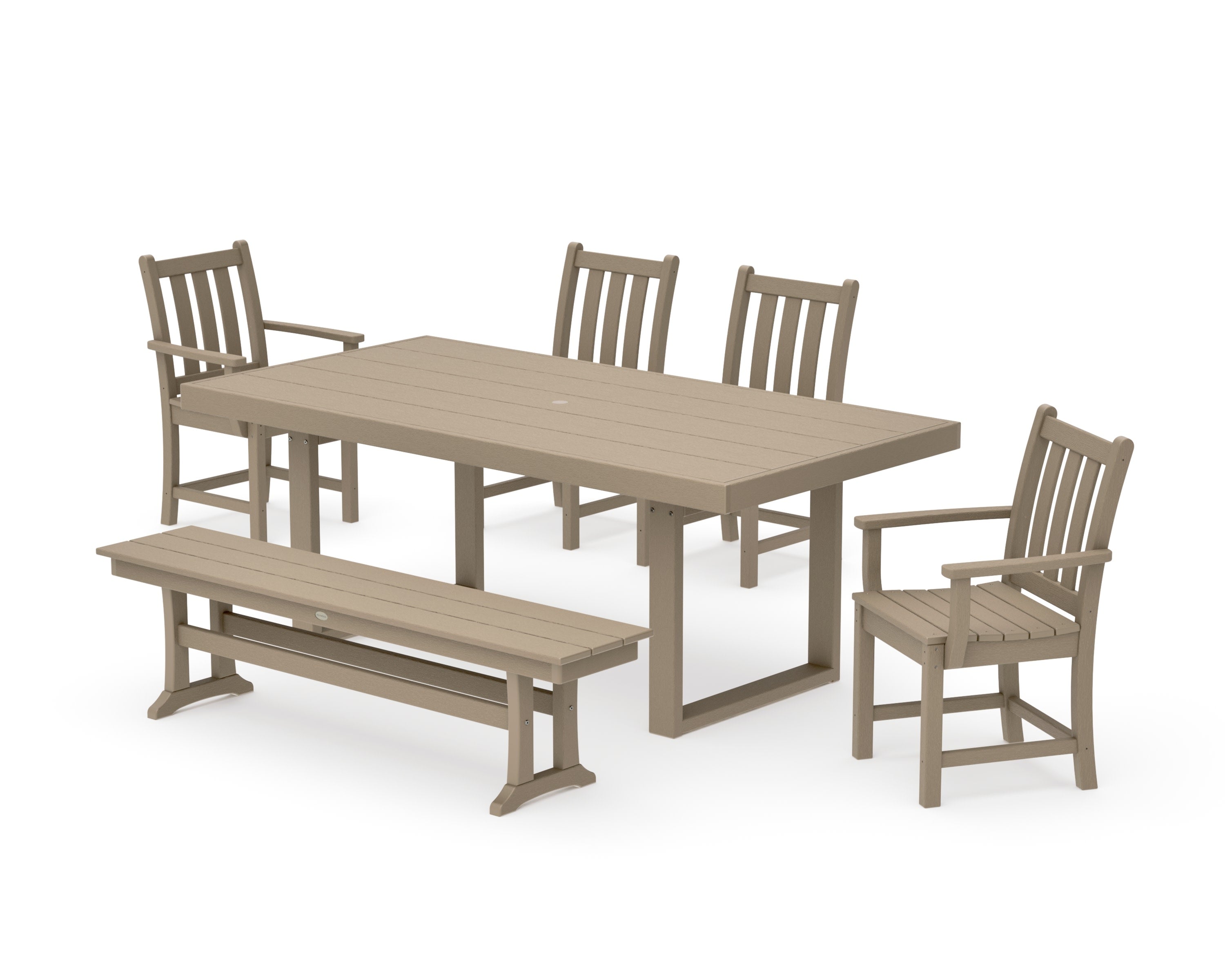 Traditional Garden 6-Piece Dining Set in Vintage Sahara