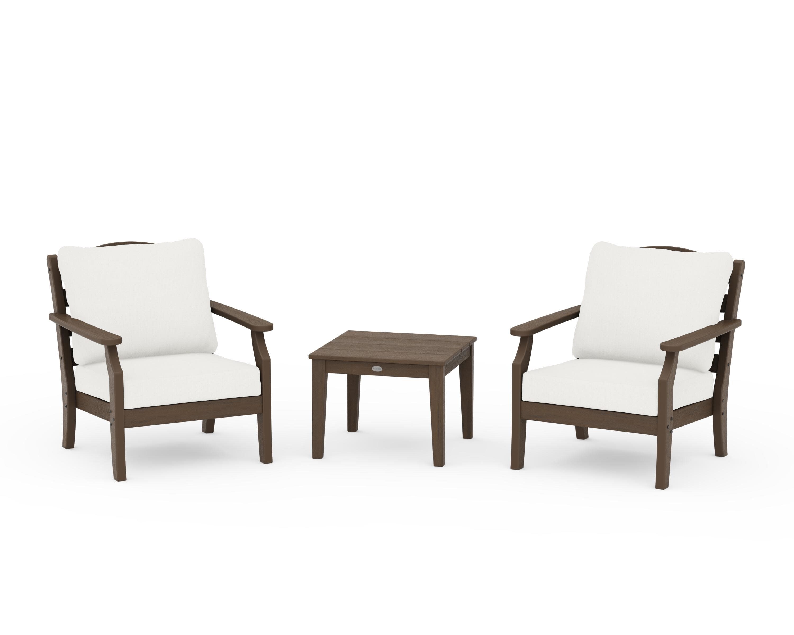 Savannah 3-Piece Deep Seating Set in Kona / Natural Linen