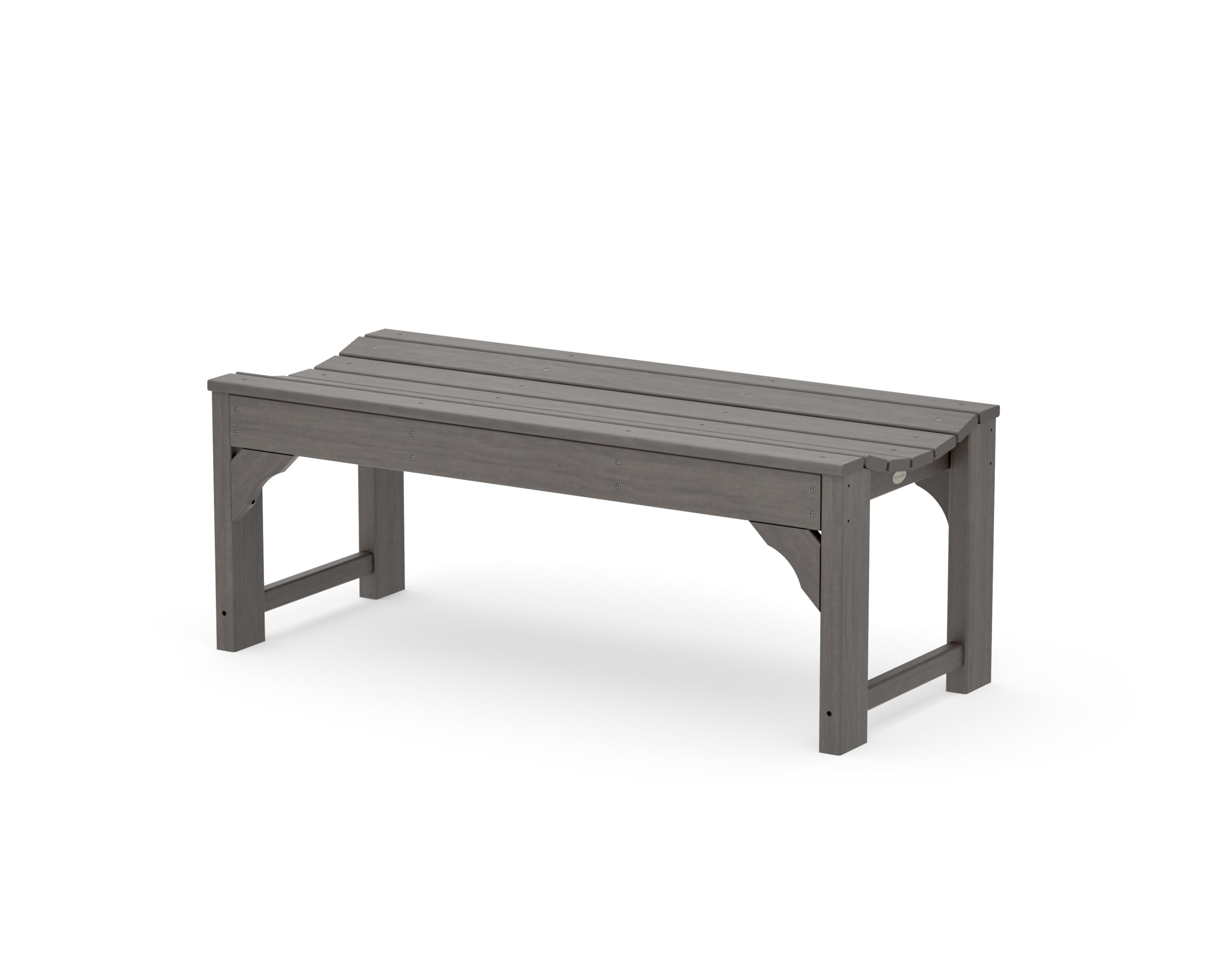 Traditional Garden 48" Backless Bench in Driftwood