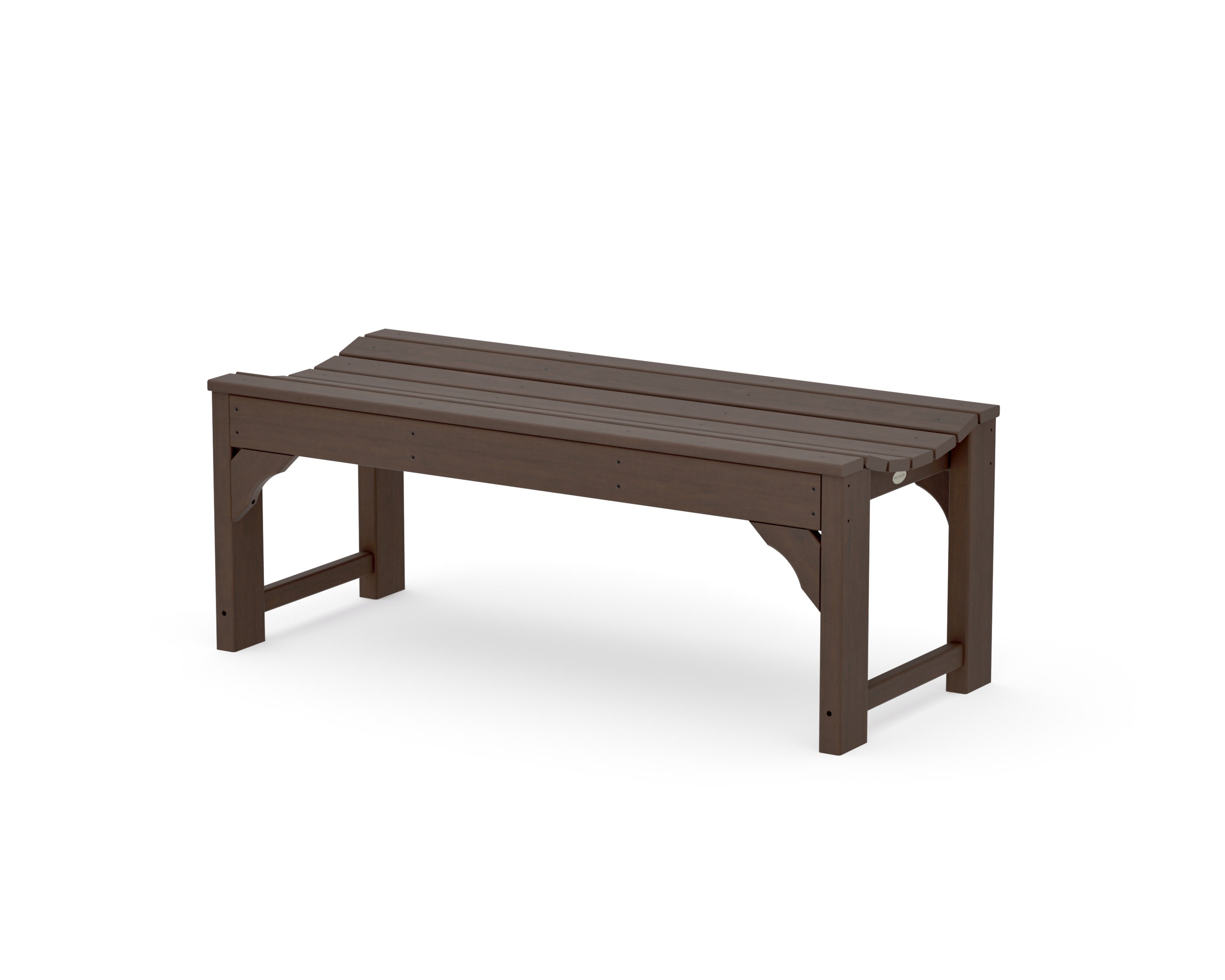 Traditional Garden 48" Backless Bench in Kona