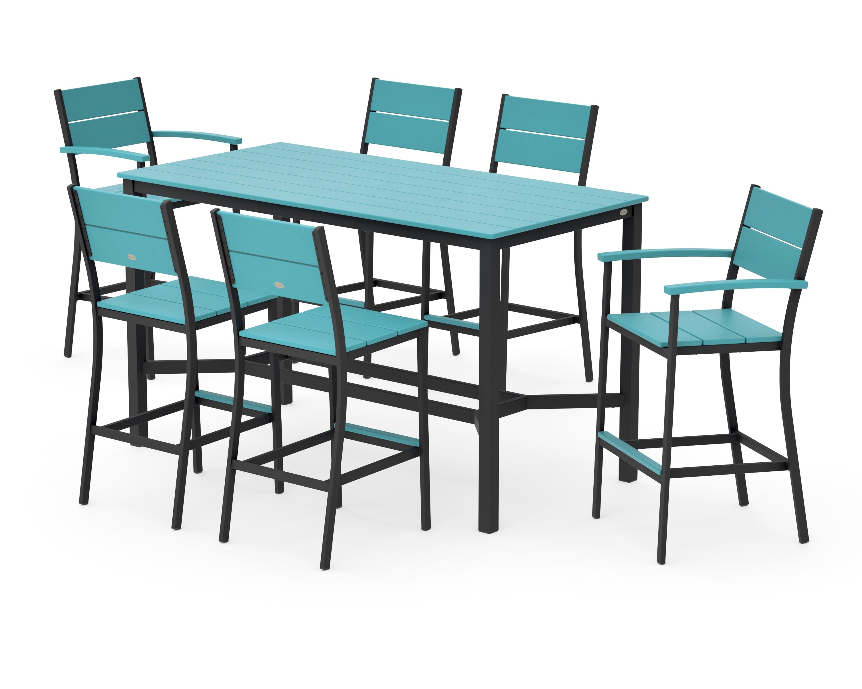 Main Street 7-Piece Bar Set in Black / Aruba