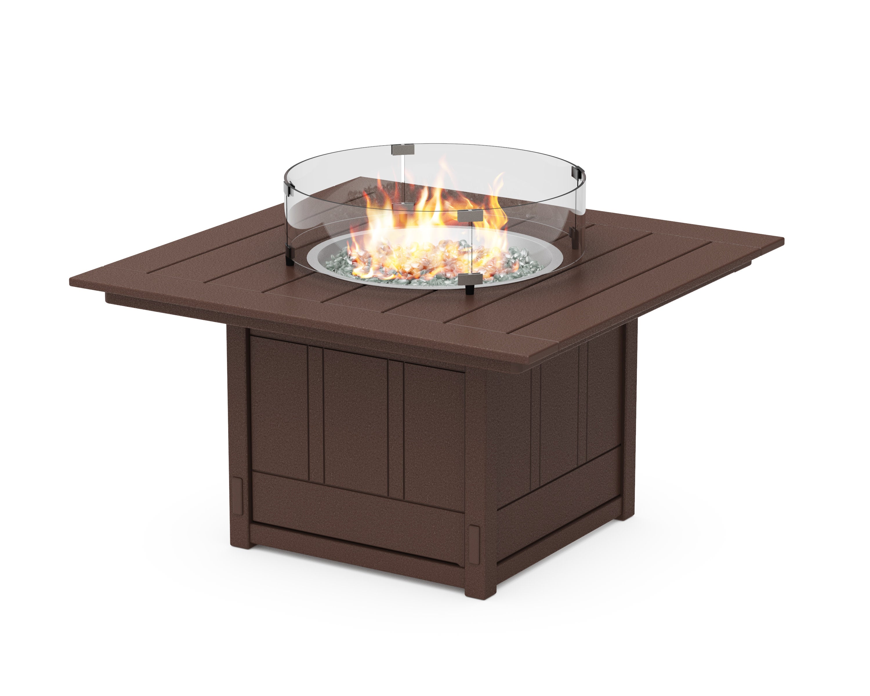 Acadia Square 42 Fire Pit Table in Mahogany
