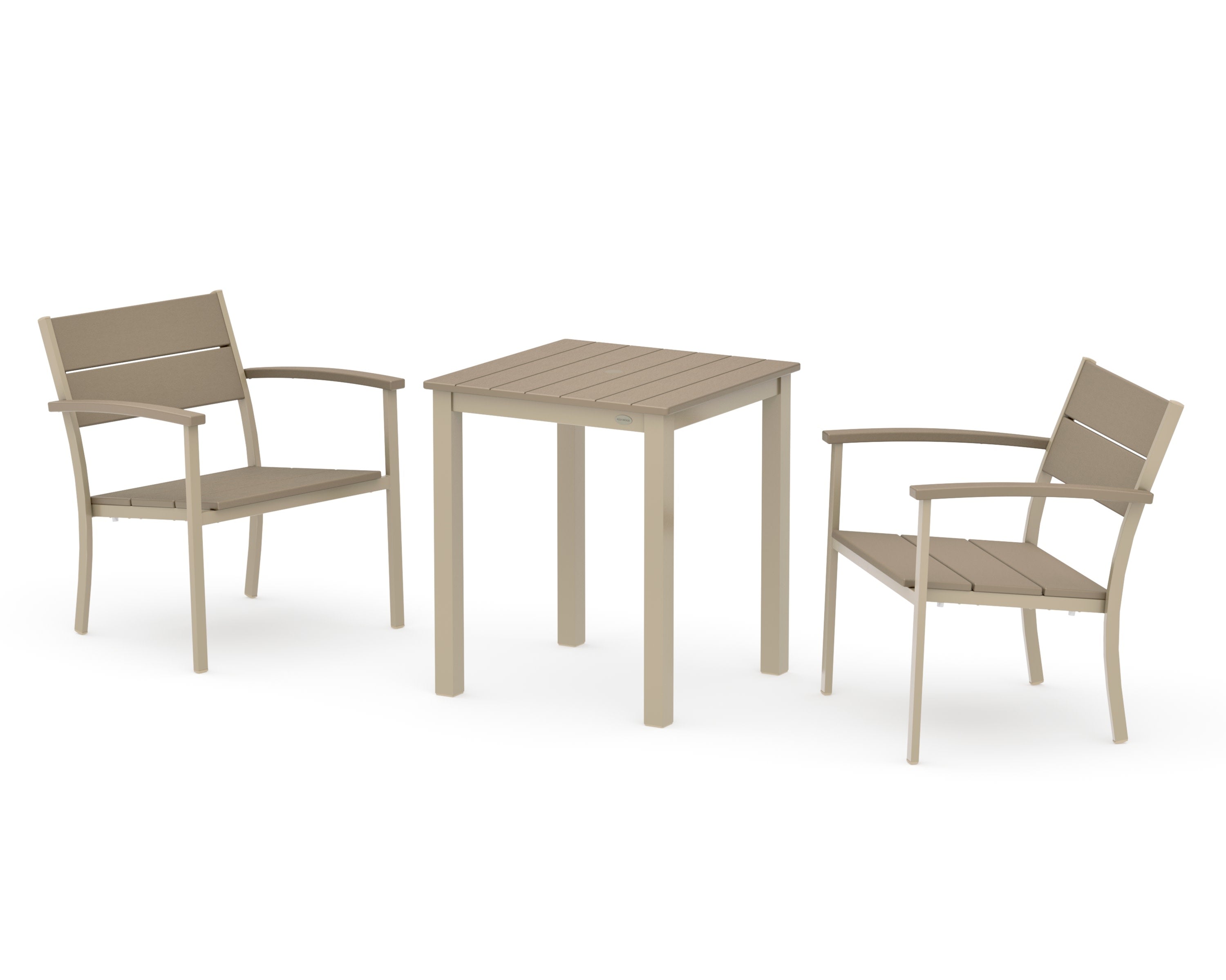 Main Street 3-Piece Square Dining Set in Sand / Vintage Sahara