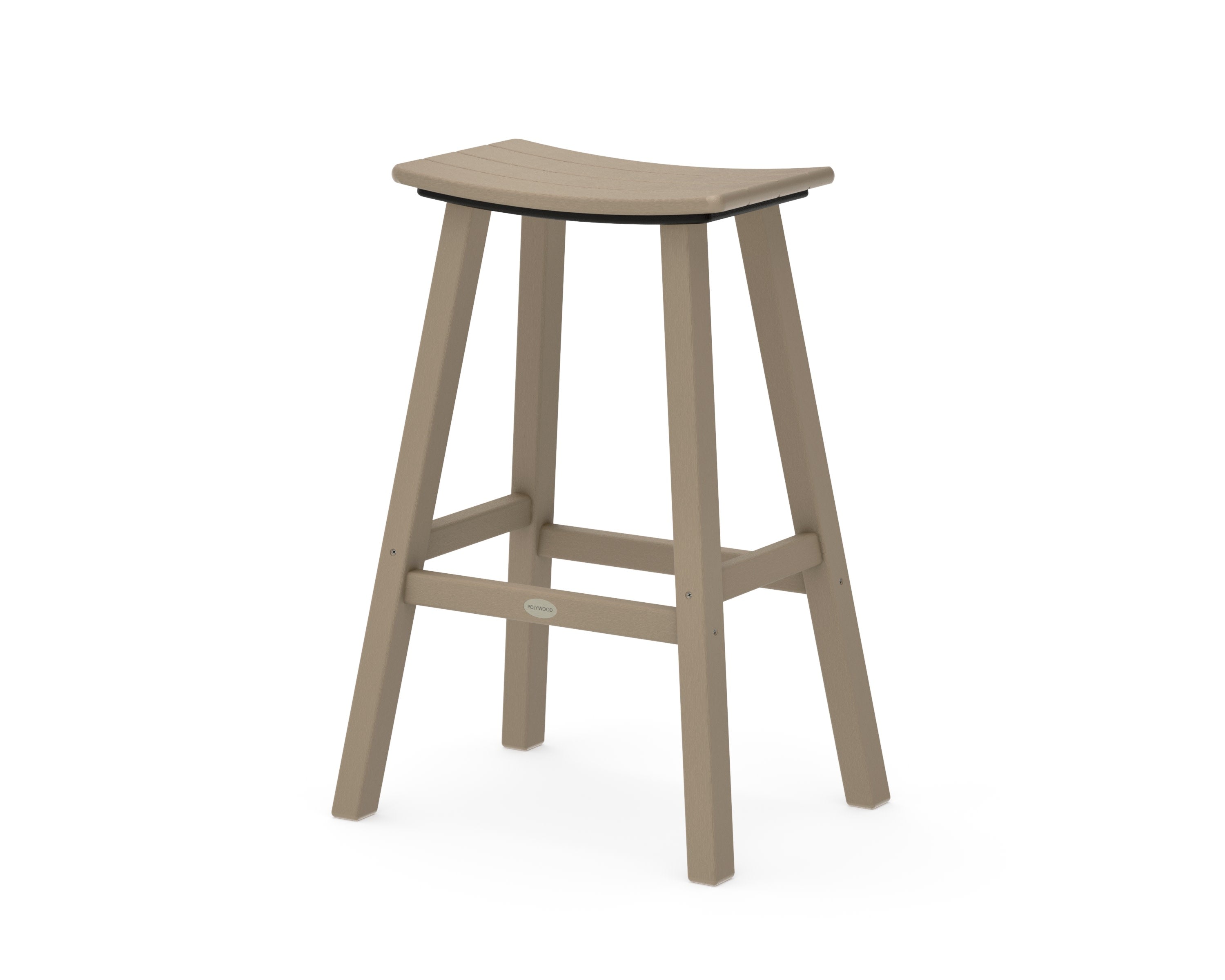 Traditional 30" Saddle Bar Stool in Vintage Sahara