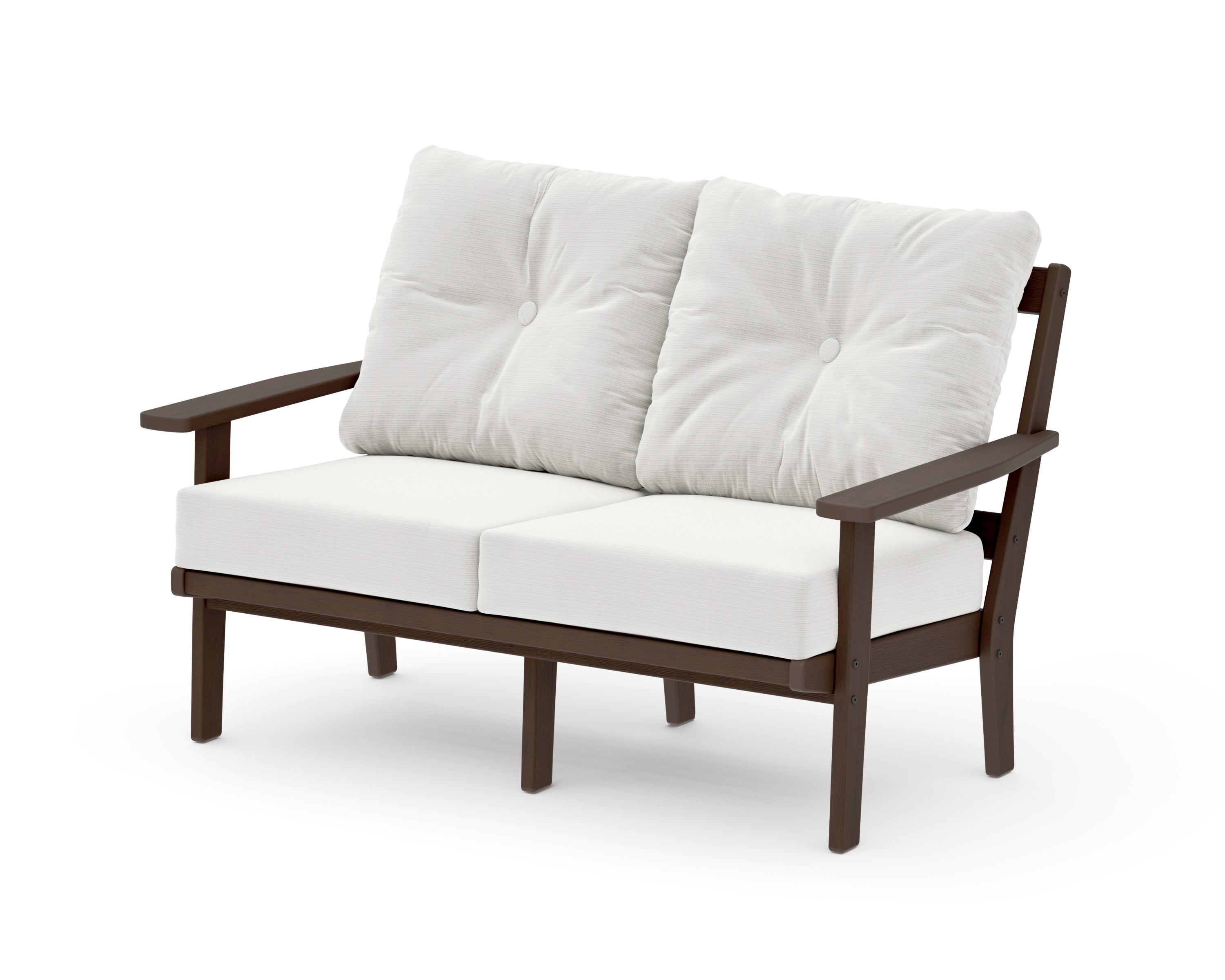 Prairie Deep SeatingLoveseat in Kona / Natural Linen