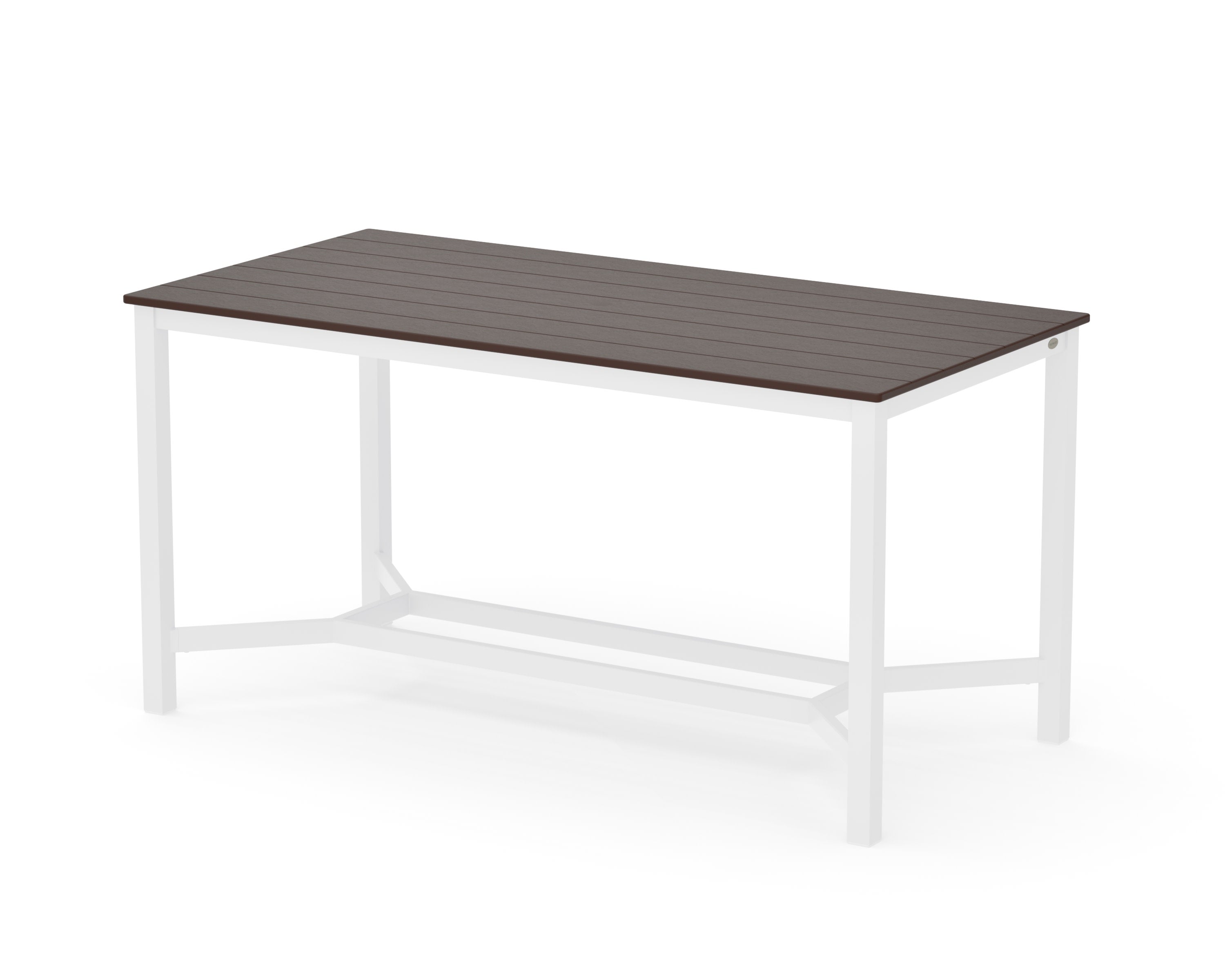 Main Street 36 x 72 Counter Table in White / Mahogany