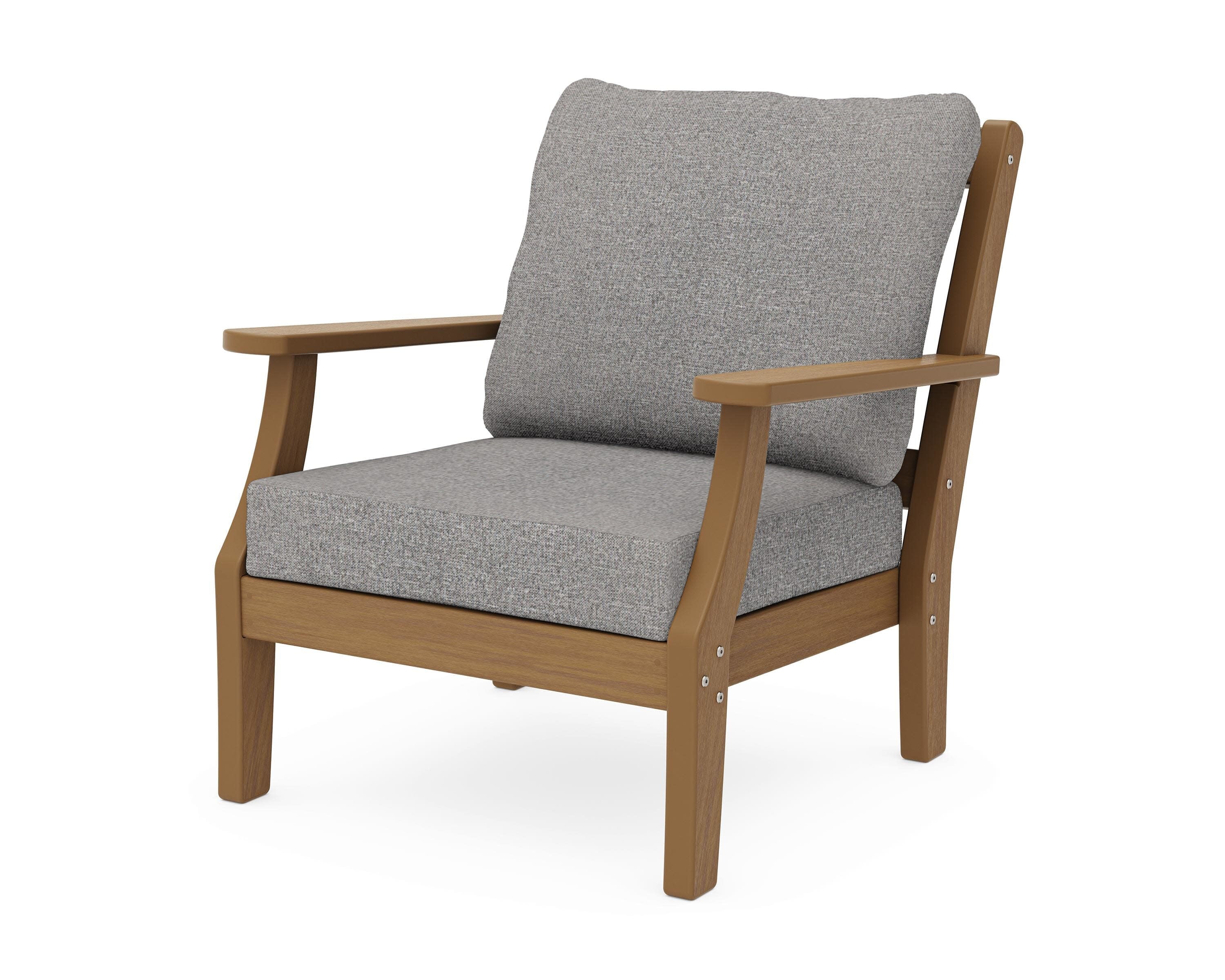 Chinoiserie Deep Seating Chair in Natural / Grey Mist